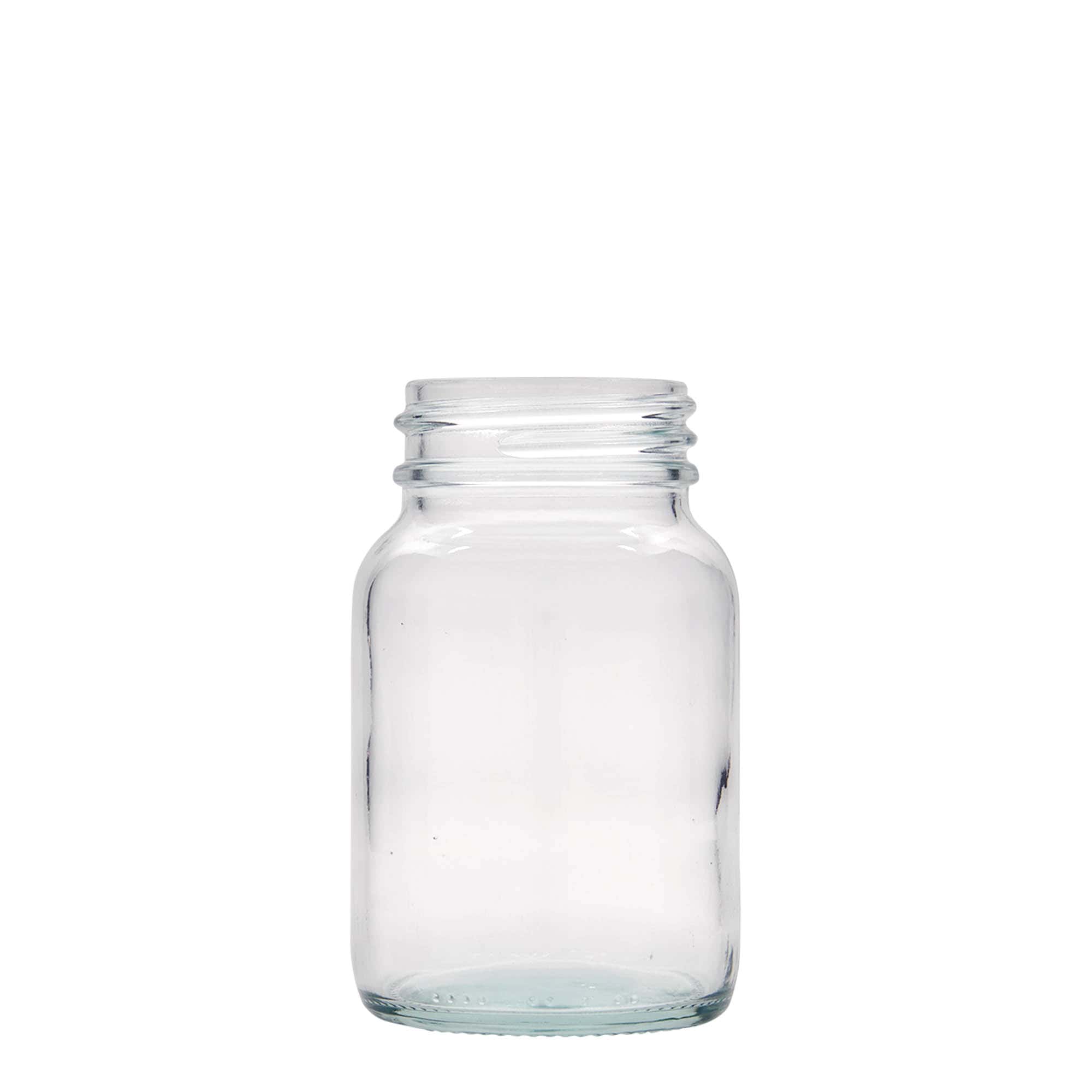 250 ml Vasetto di vetro a bocca larga, imboccatura: DIN 55