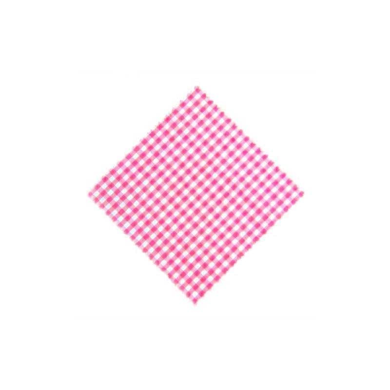 Copri vasetti in stoffa a quadretti 15x15, quadrati, tessuto, rosa, imboccatura: TO58-TO82