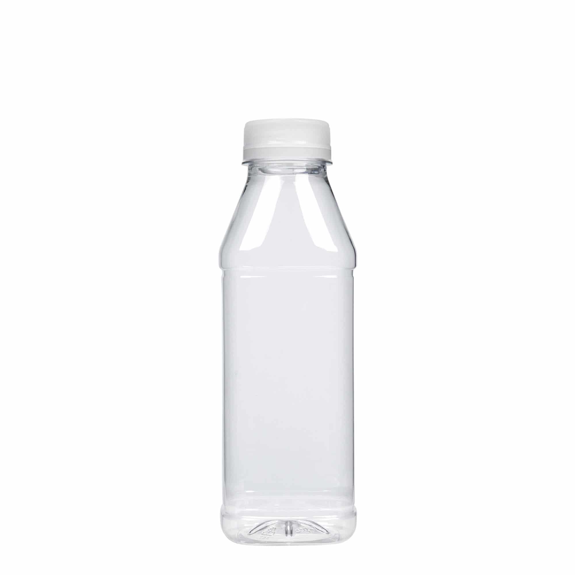 500 ml Bottiglia PET 'Milk and Juice Carré', quadrata, plastica, imboccatura: 38 mm