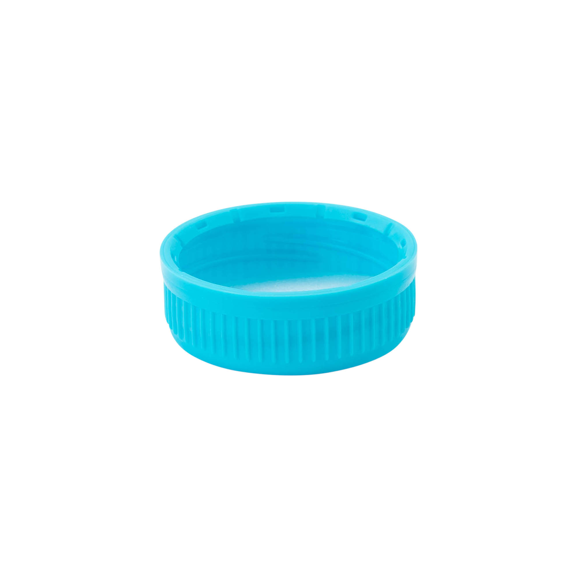 Tappo a vite 40mm, plastica PE, azzurro