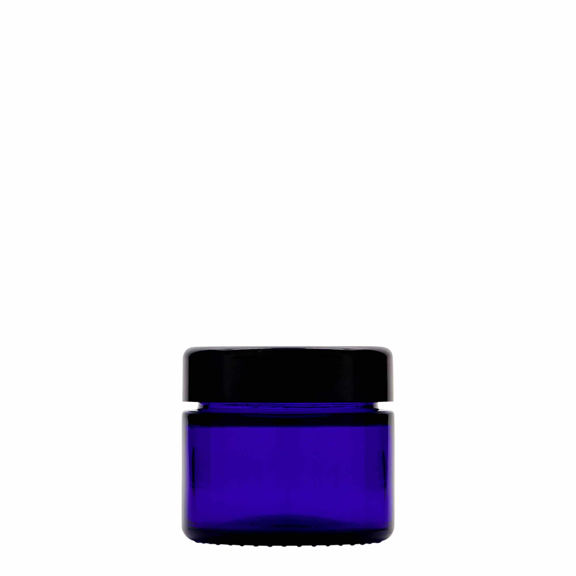 50 ml Contenitore cosmetico 'Blue Edition', vetro, blu reale, imboccatura: a vite