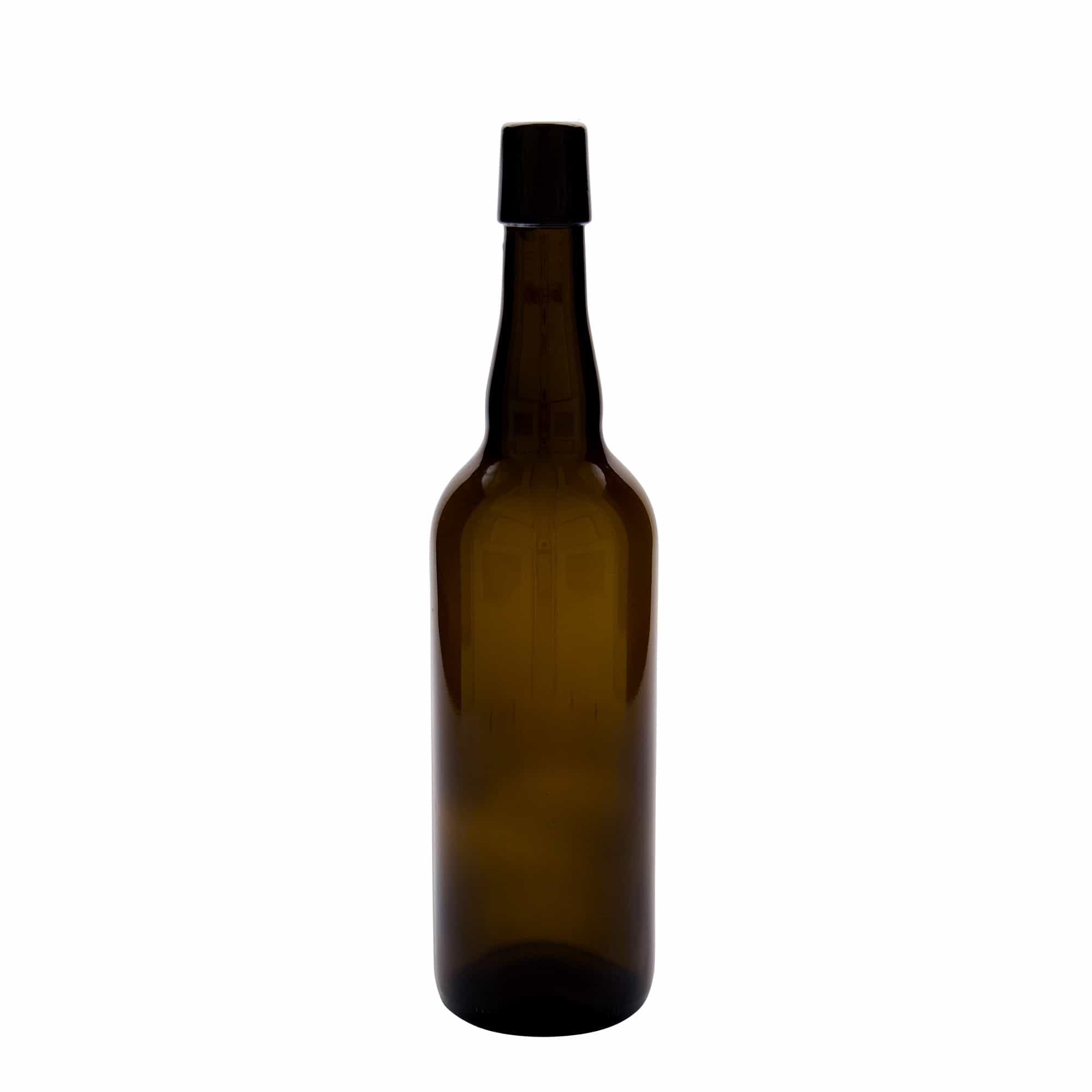 750 ml Bottiglia da birra Belga, vetro, marrone, imboccatura: tappo meccanico