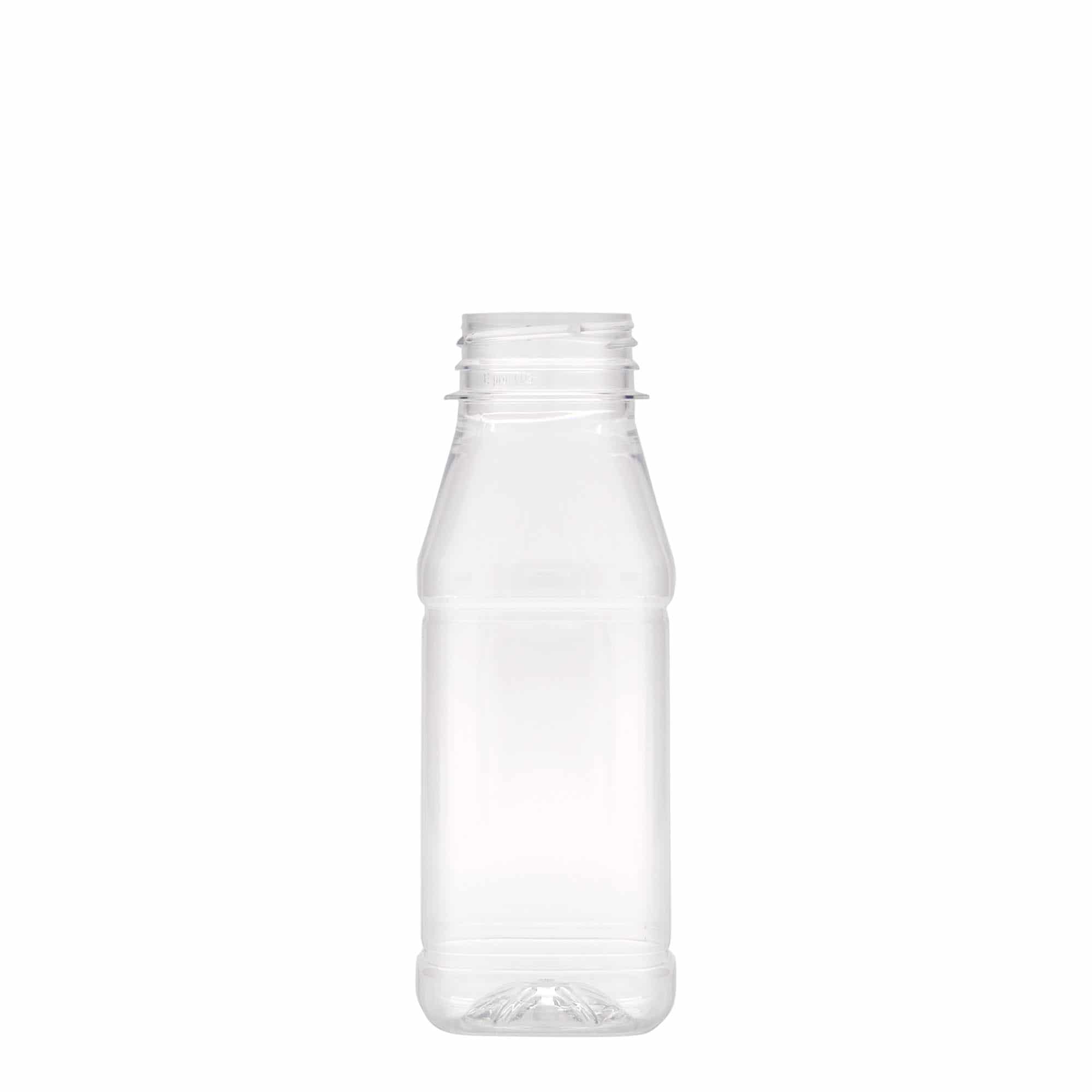 250 ml Bottiglia PET 'Milk and Juice Carré', quadrata, plastica, imboccatura: 38 mm