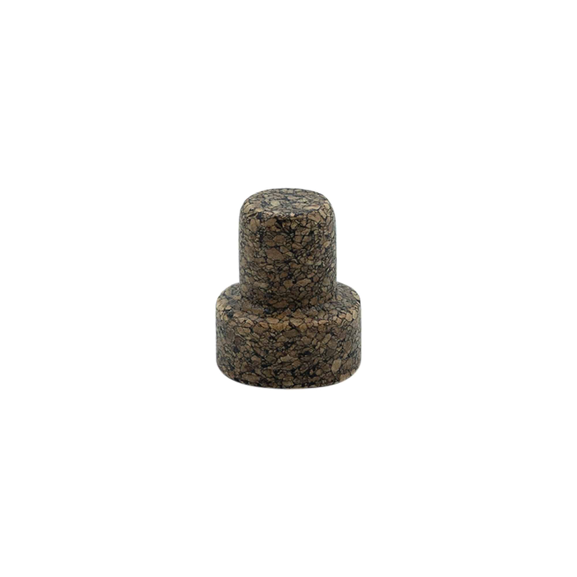 Tappo a fungo 'Sharp' 19,5 mm, Corkcoal, per imboccatura: fascetta