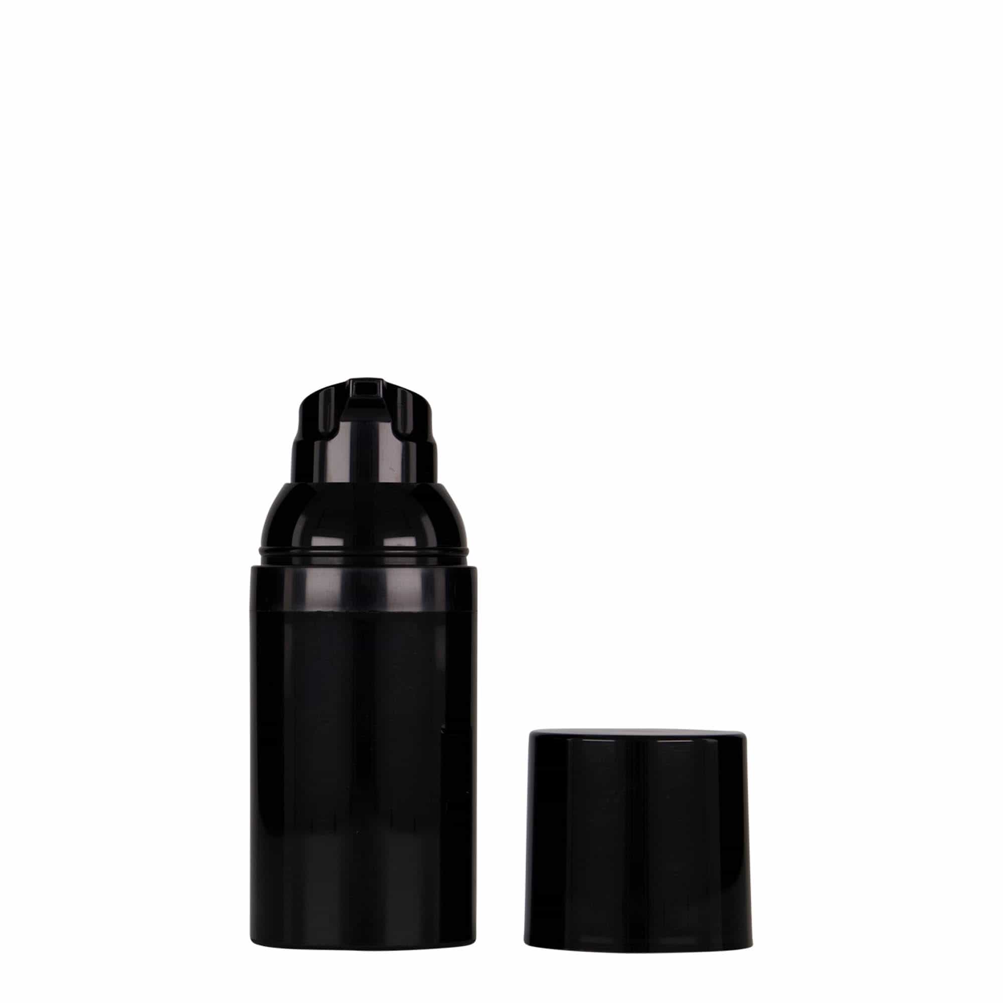 30 ml Flacone Airless 'Mezzo', plastica PP, nero