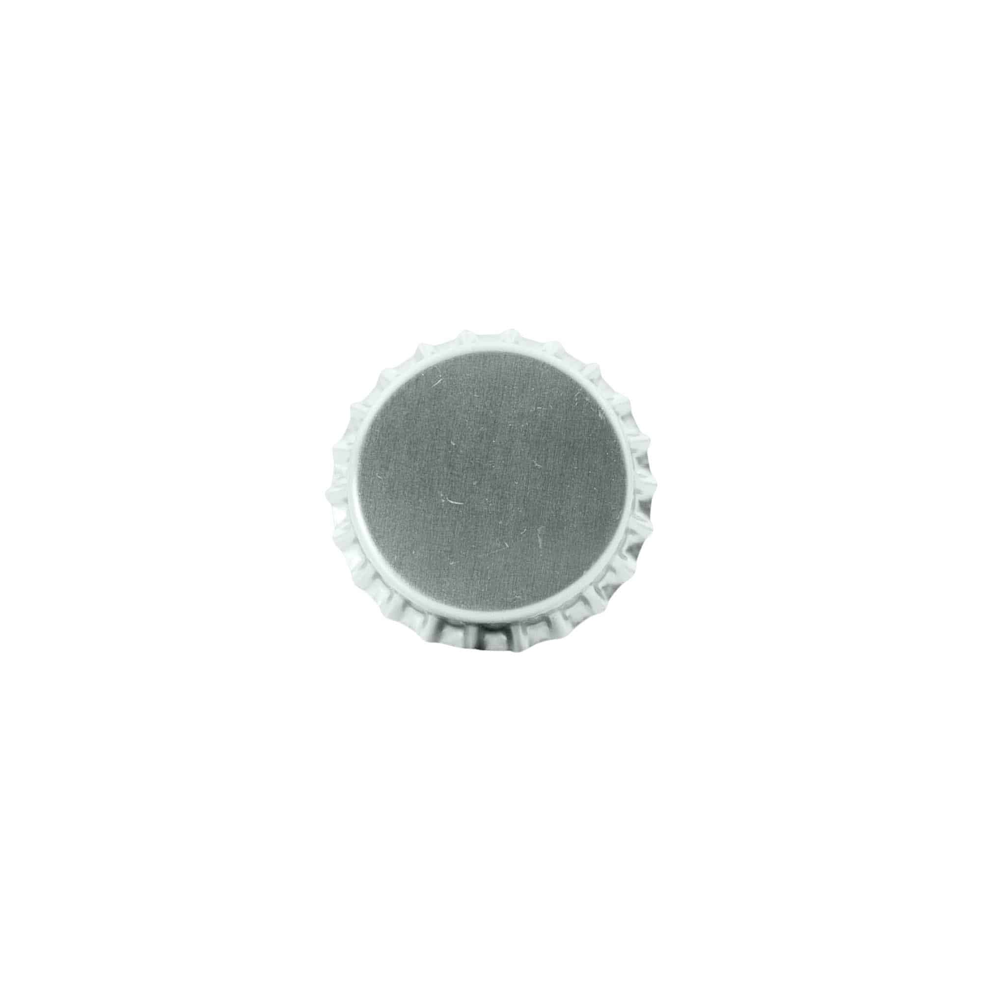 Tappo a corona 29 mm, metallo, argento