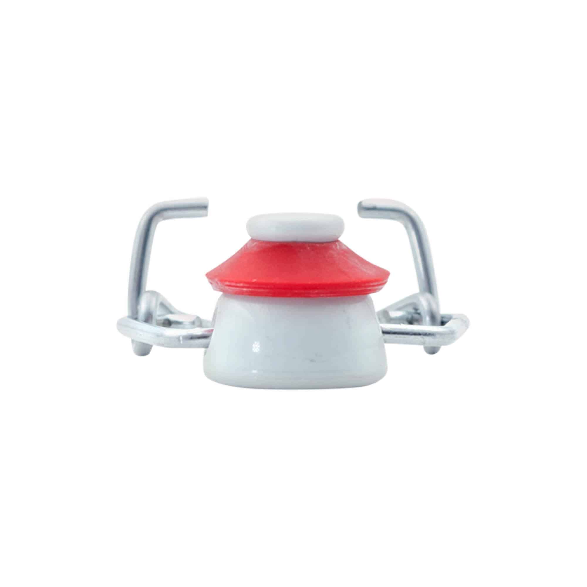 Tappo meccanico standard, plastica, rosso-bianco