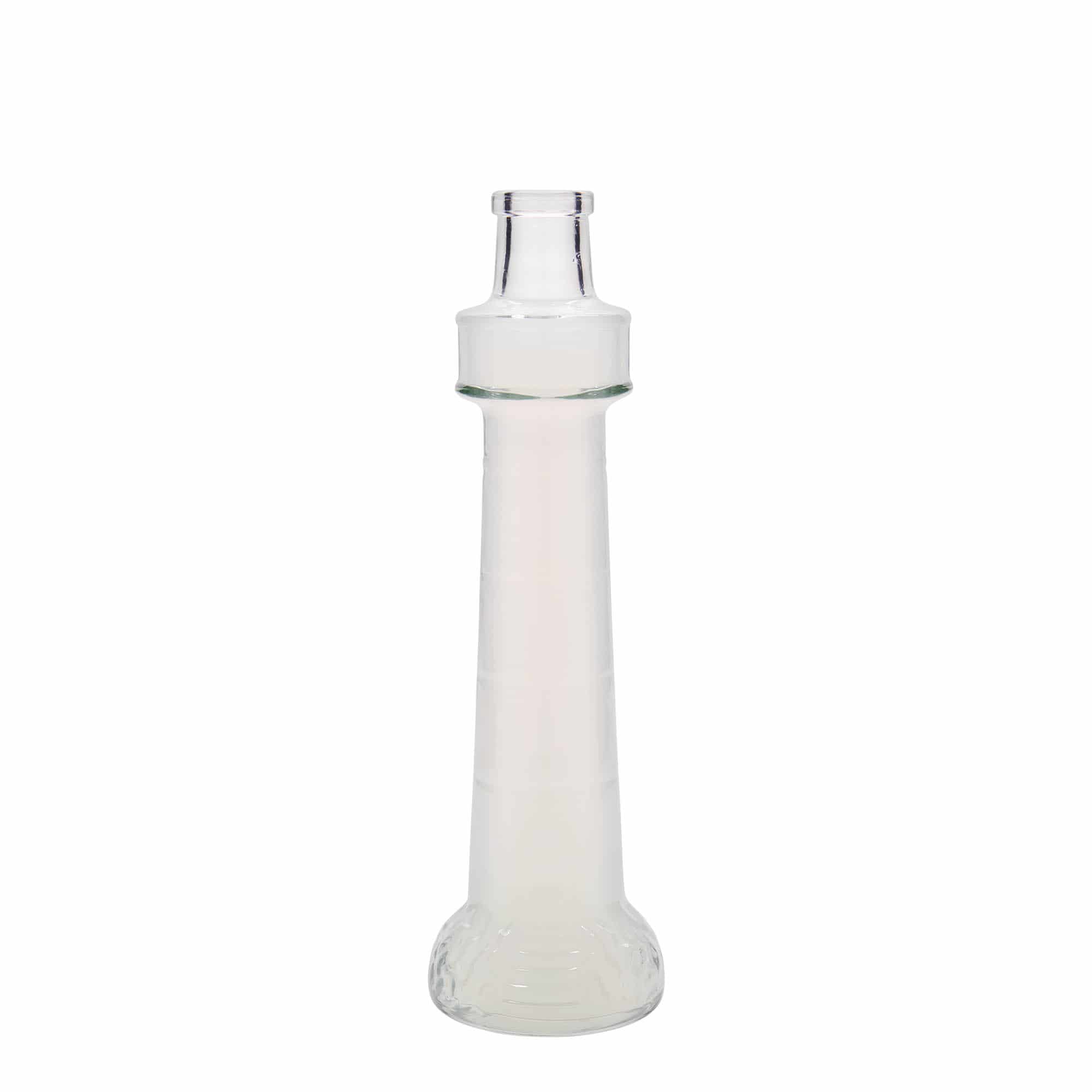 200 ml Bottiglia 'Faro', vetro, imboccatura: fascetta