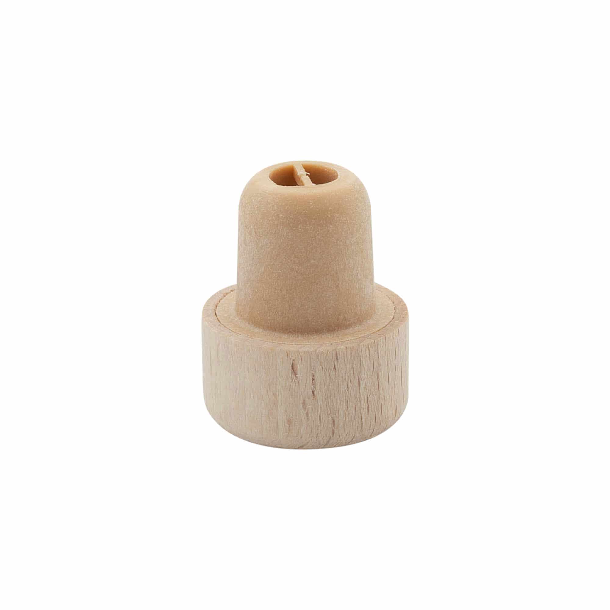 Tappo a fungo con dosatore 19 mm, legno-plastica, multicolore, per imboccatura: fascetta