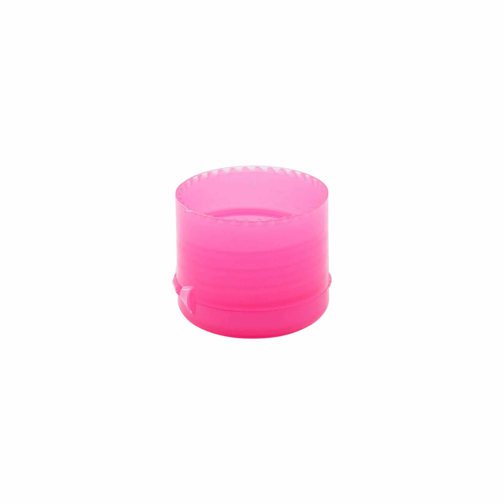 Tappo a vite con cerniera Flip-Top, plastica PP, rosa, per imboccatura: GPI 24/410