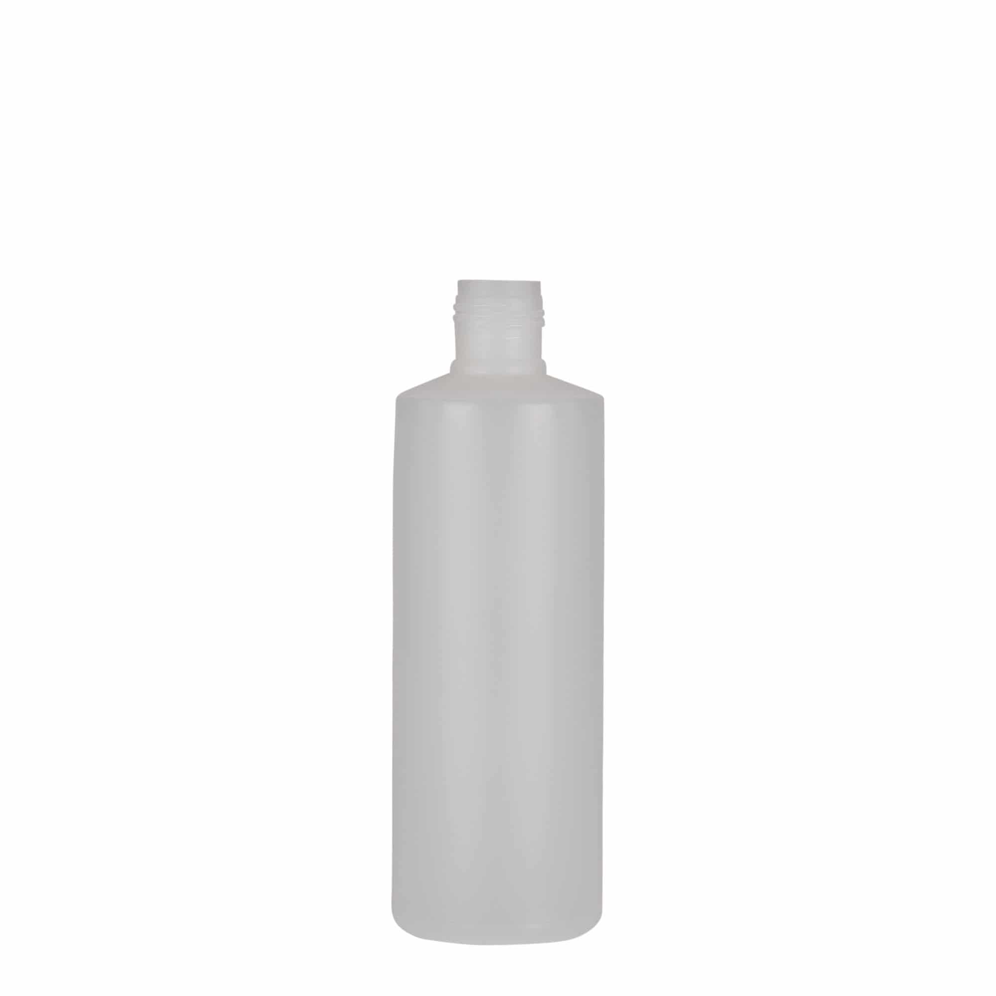 200 ml Bottiglia cilindrica, plastica PE, naturale, imboccatura: a vite
