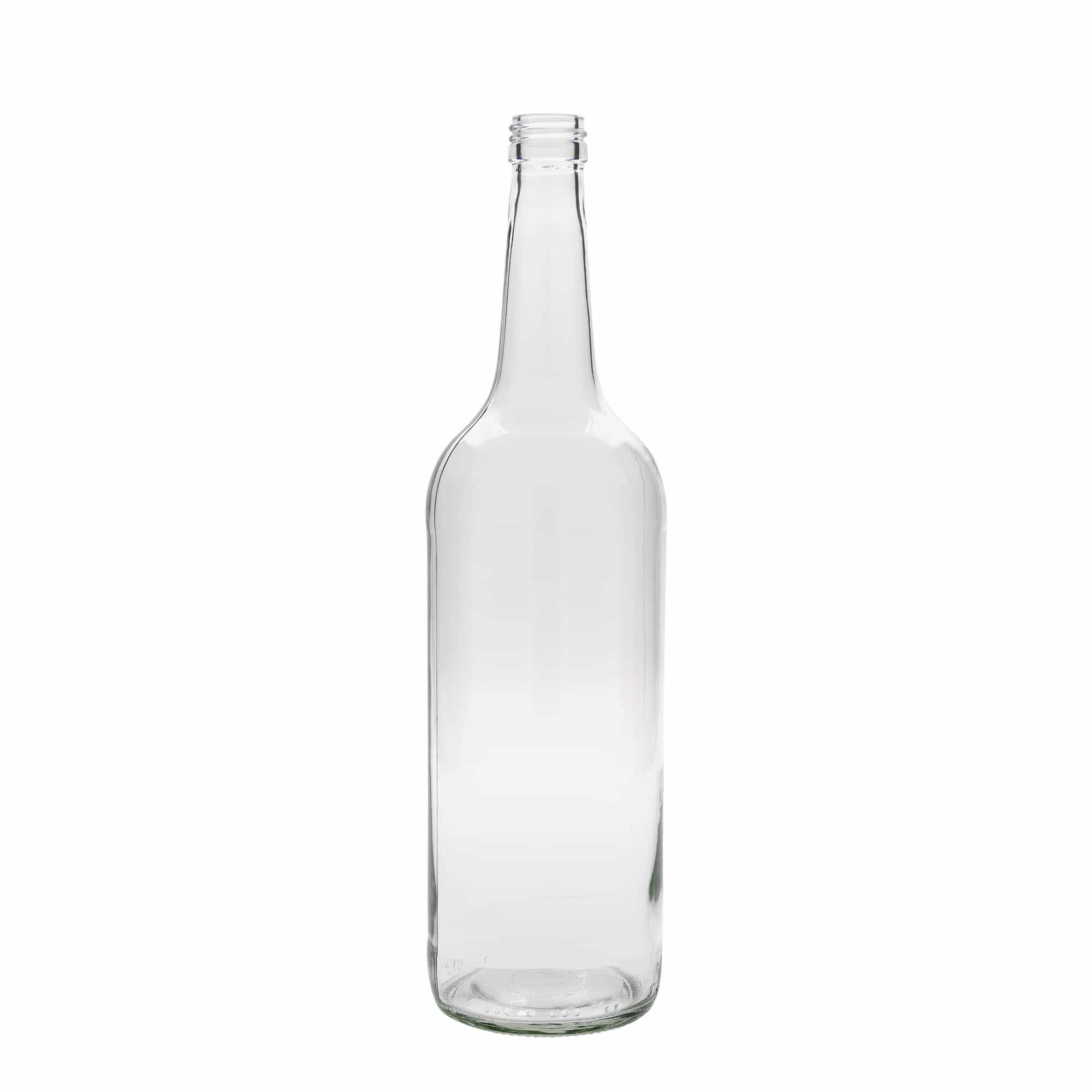 1.000 ml Bottiglia di vetro a collo dritto, imboccatura: PP 28
