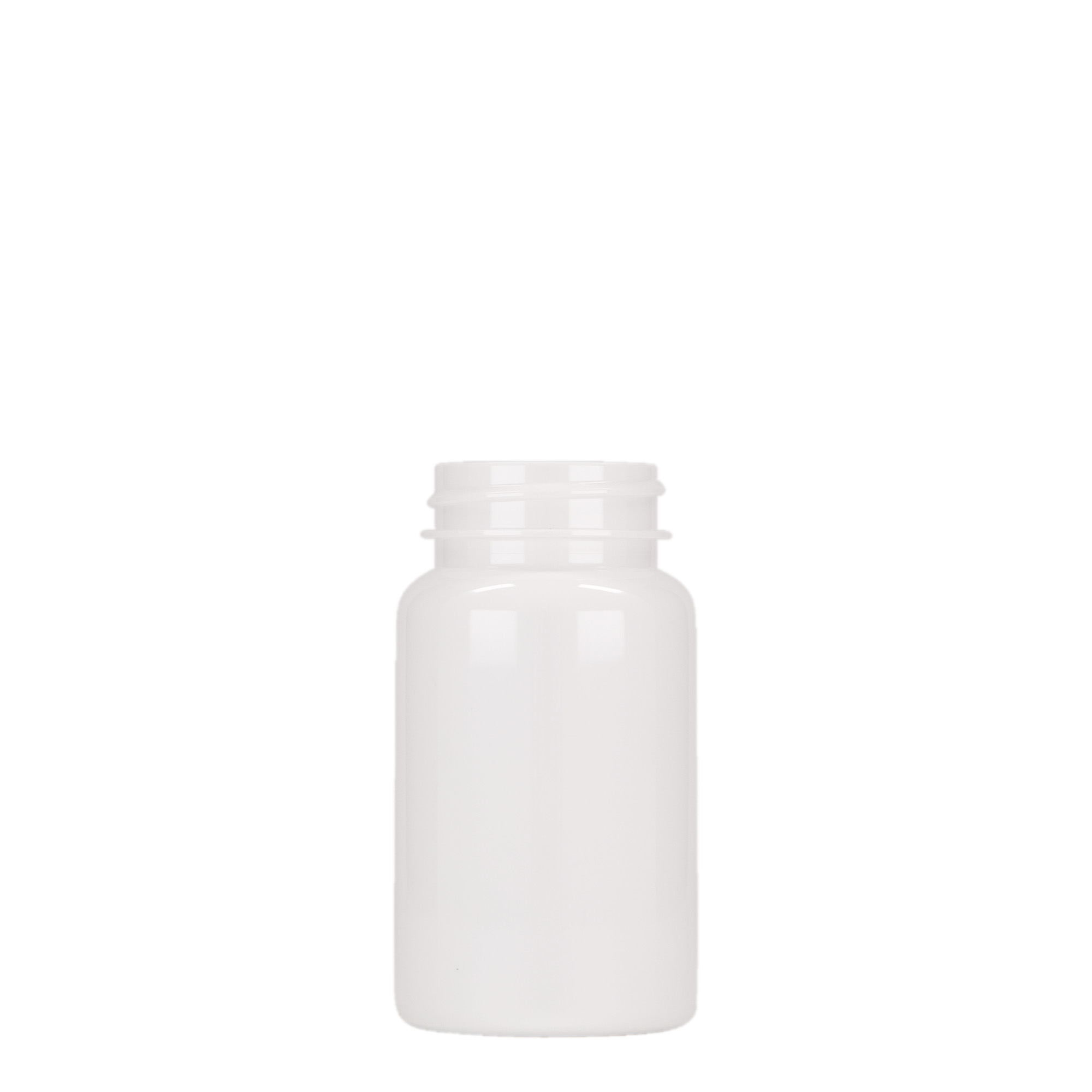 100 ml Barattolo PET-Packer, plastica, bianco, imboccatura: GPI 38/400