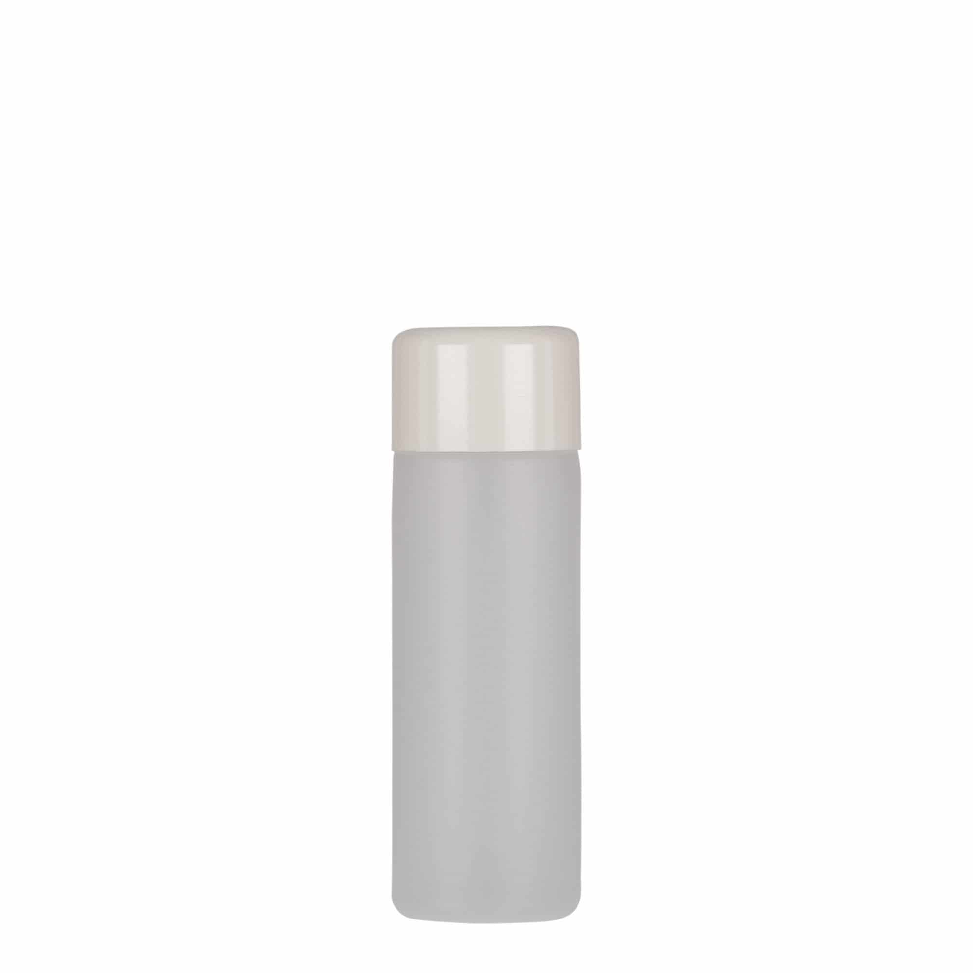 50 ml Bottiglia cilindrica, plastica PE, naturale, imboccatura: a vite