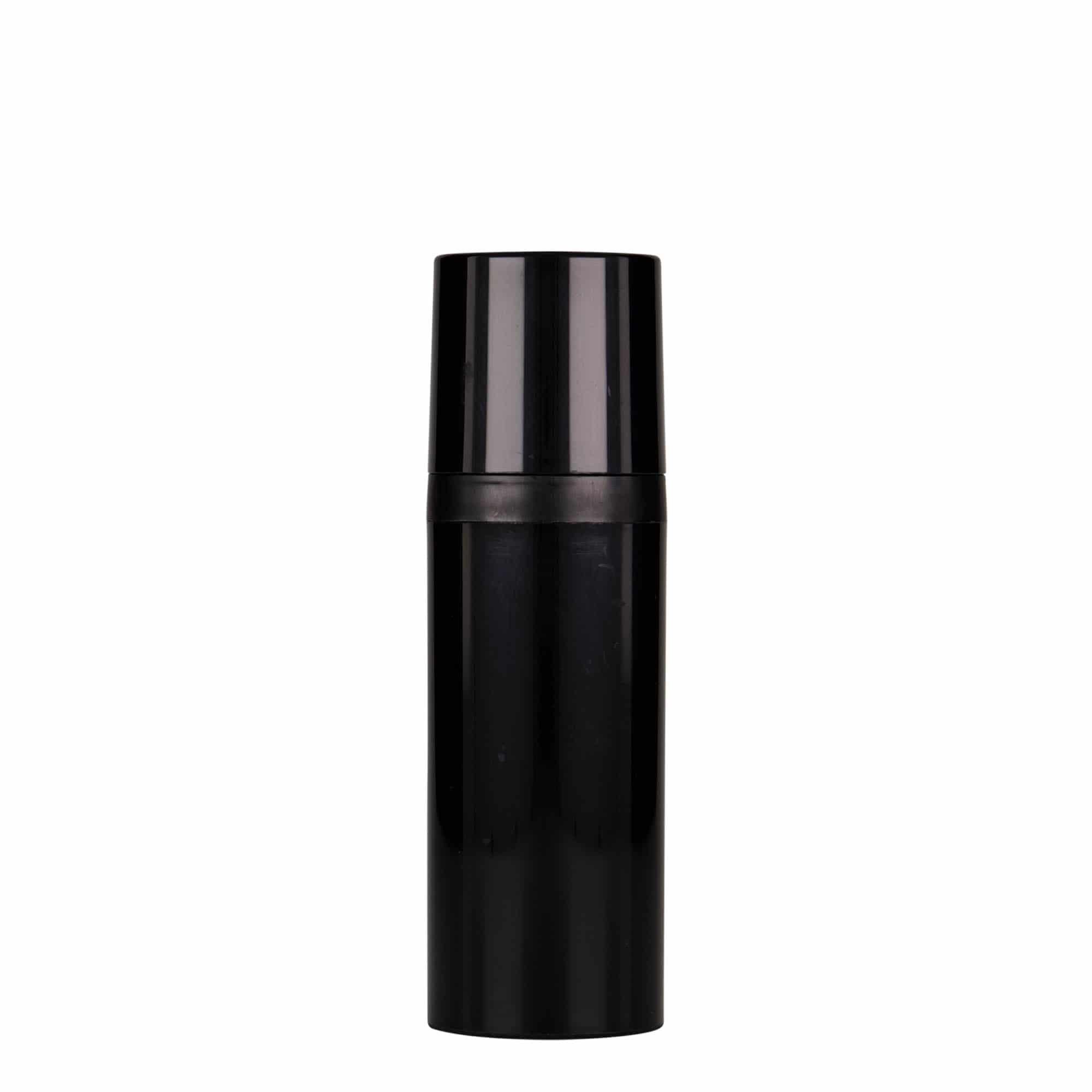 50 ml Flacone Airless 'Mezzo', plastica PP, nero