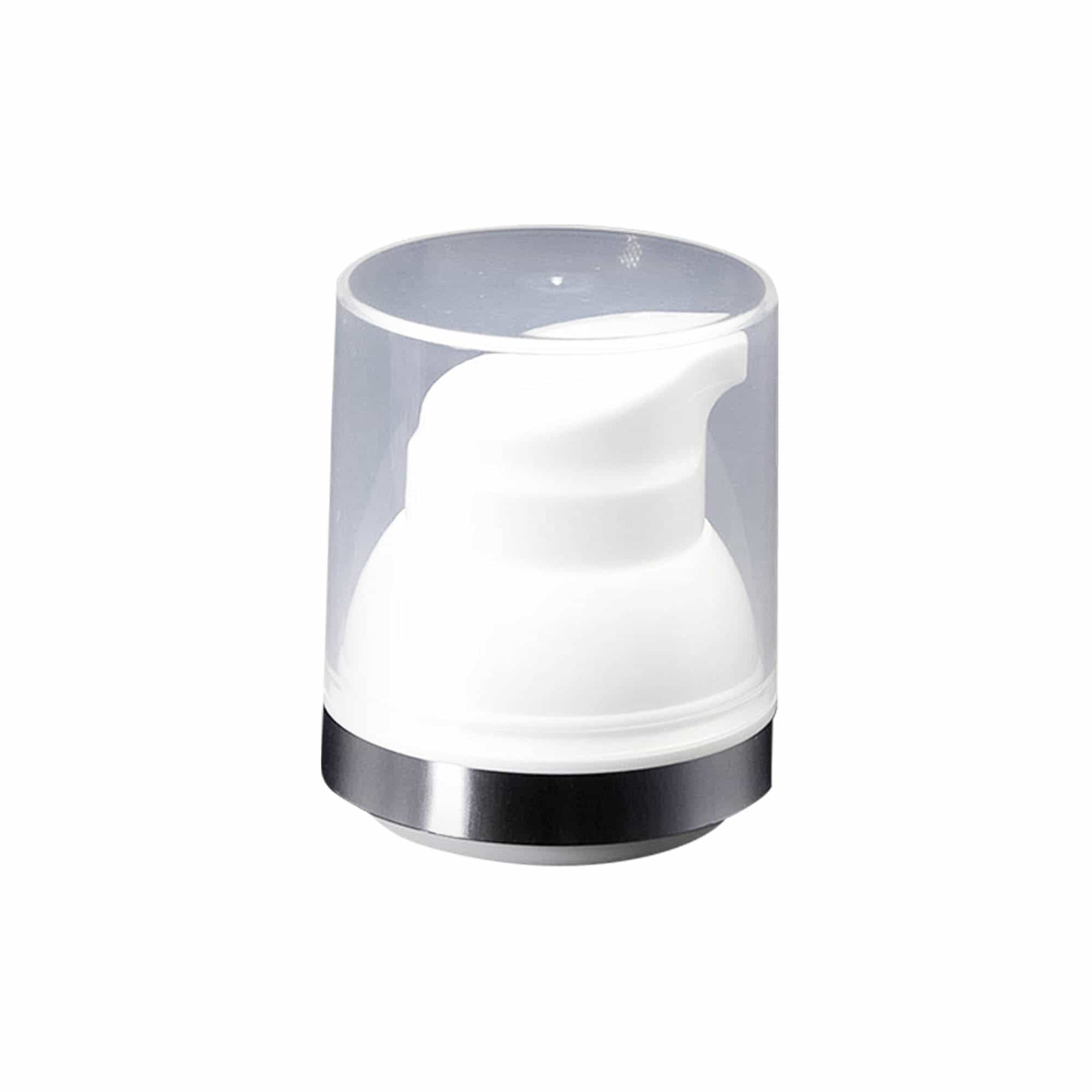 Dispenser a pompa Airless, 'Mezzo', plastica PP, bianco