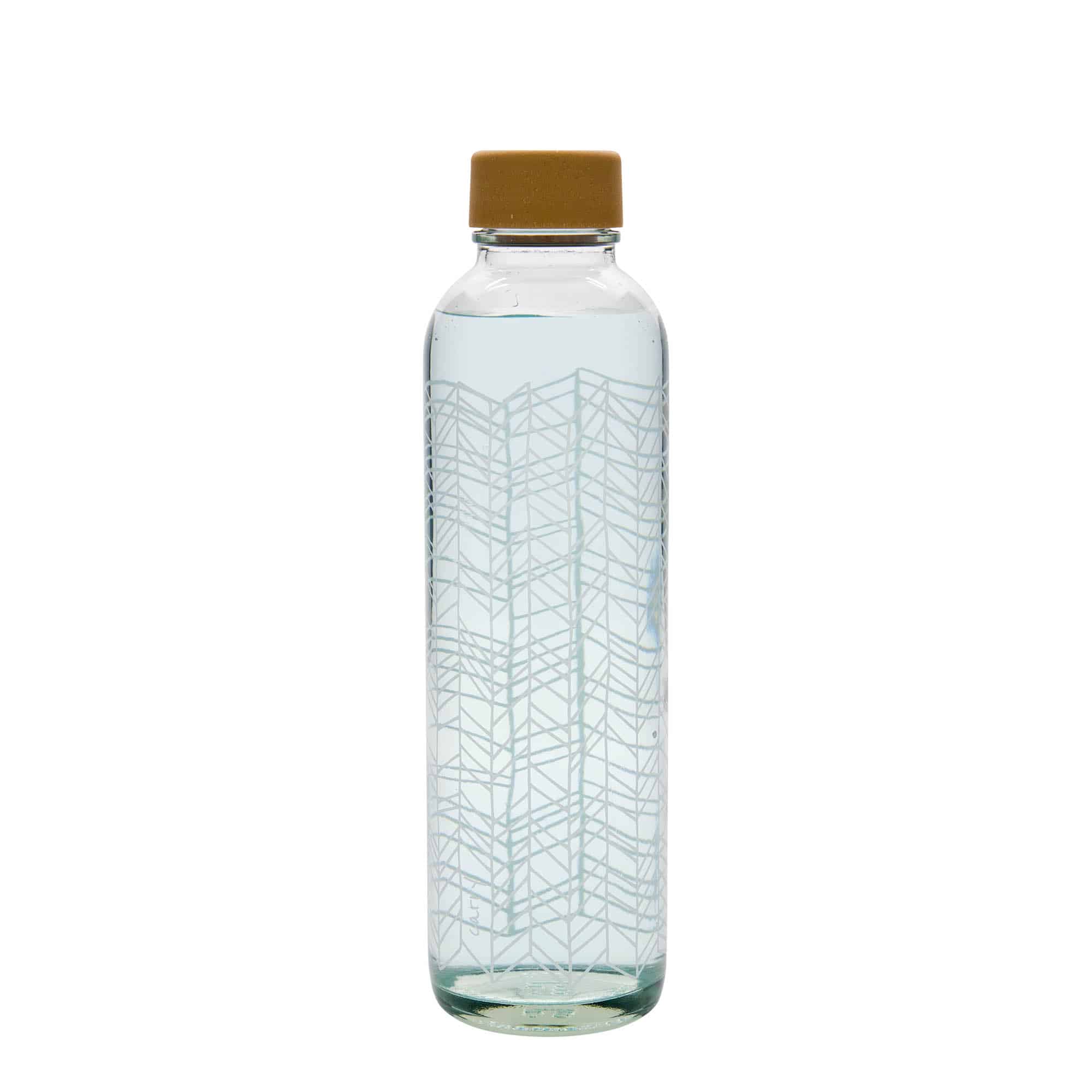 700 ml Borraccia 'CARRY Bottle', motivo: Structure of Life, vetro, imboccatura: a vite