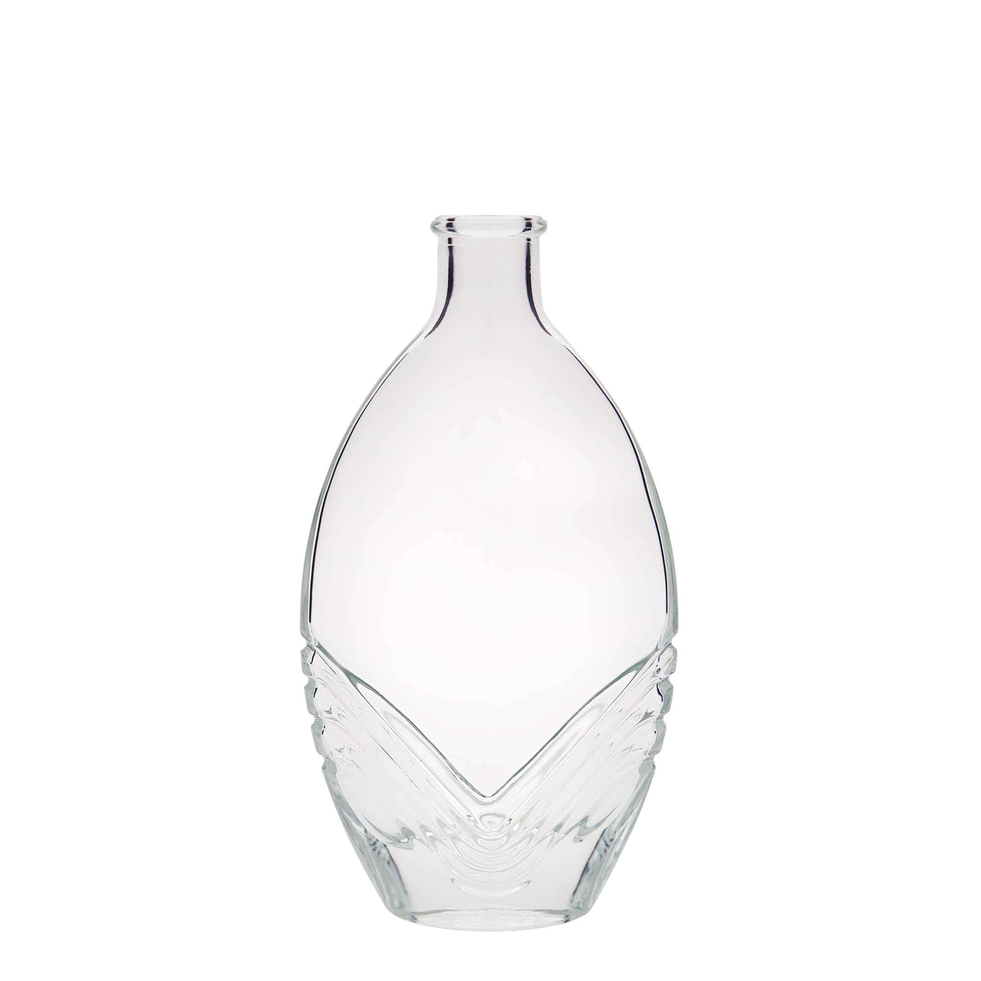 200 ml Bottiglia di vetro 'Florence', ovale, imboccatura: fascetta