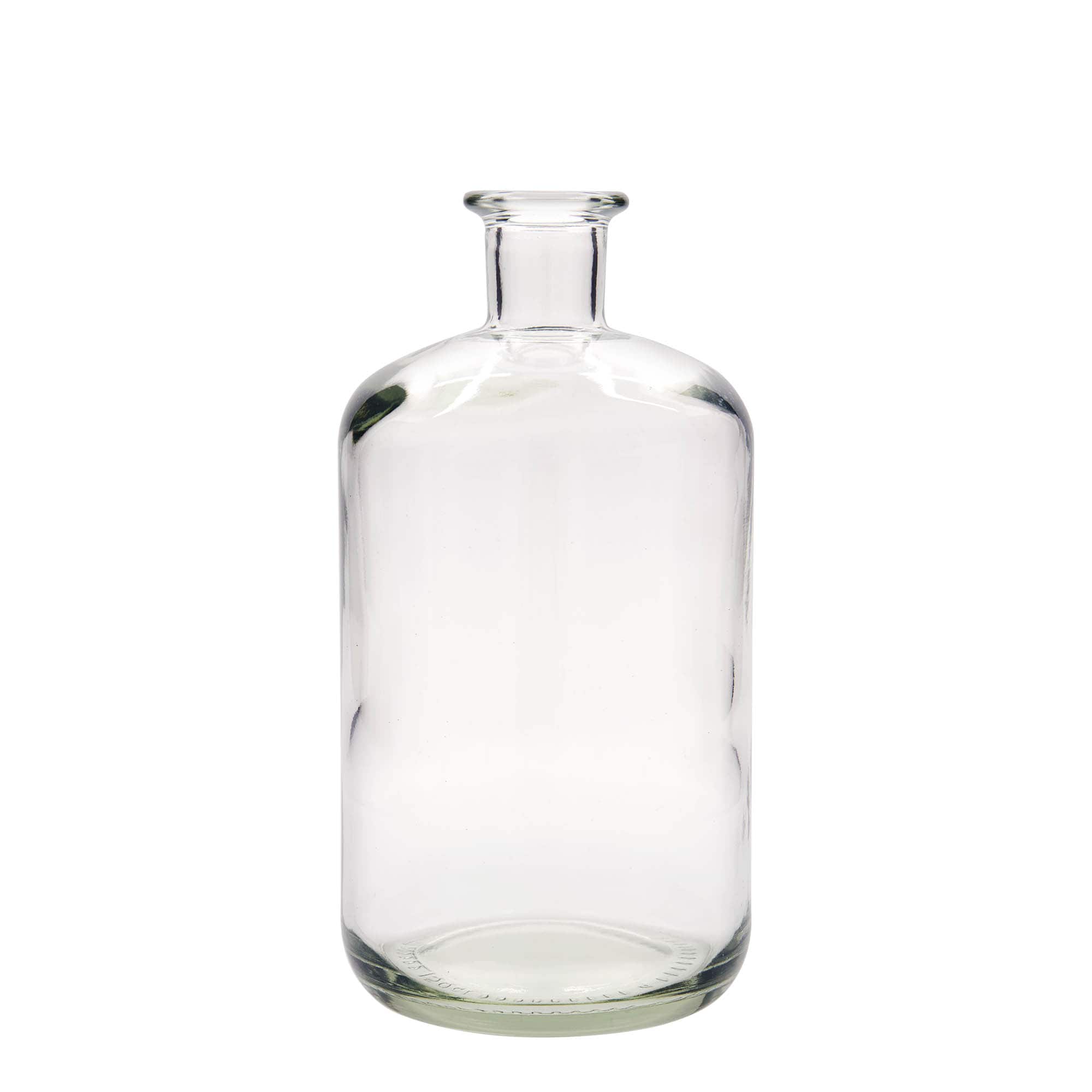 1.500 ml Bottiglia da farmacia, vetro, imboccatura: fascetta