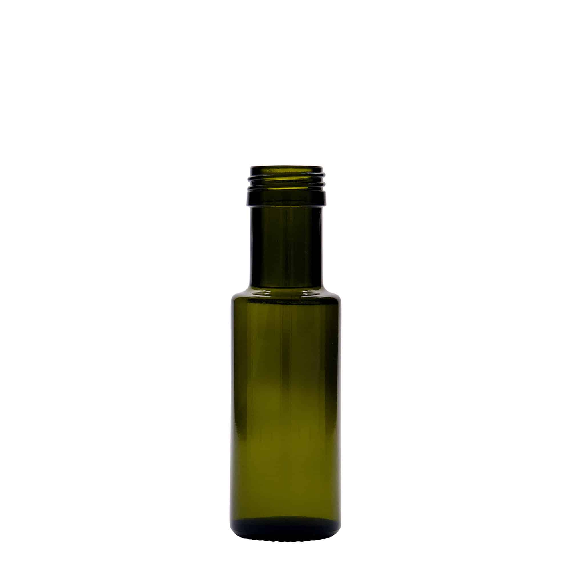 100 ml Bottiglia di vetro 'Dorica', verde antico, imboccatura: PP 31,5