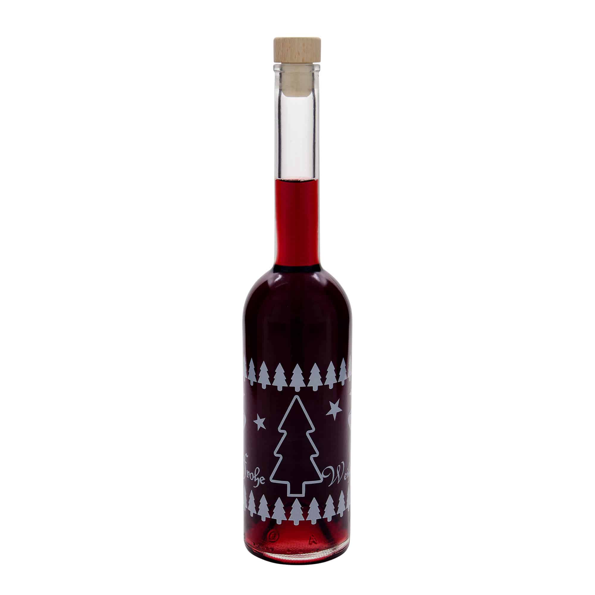 500 ml Bottiglia di vetro 'Opera', motivo: Natale classico, imboccatura: fascetta