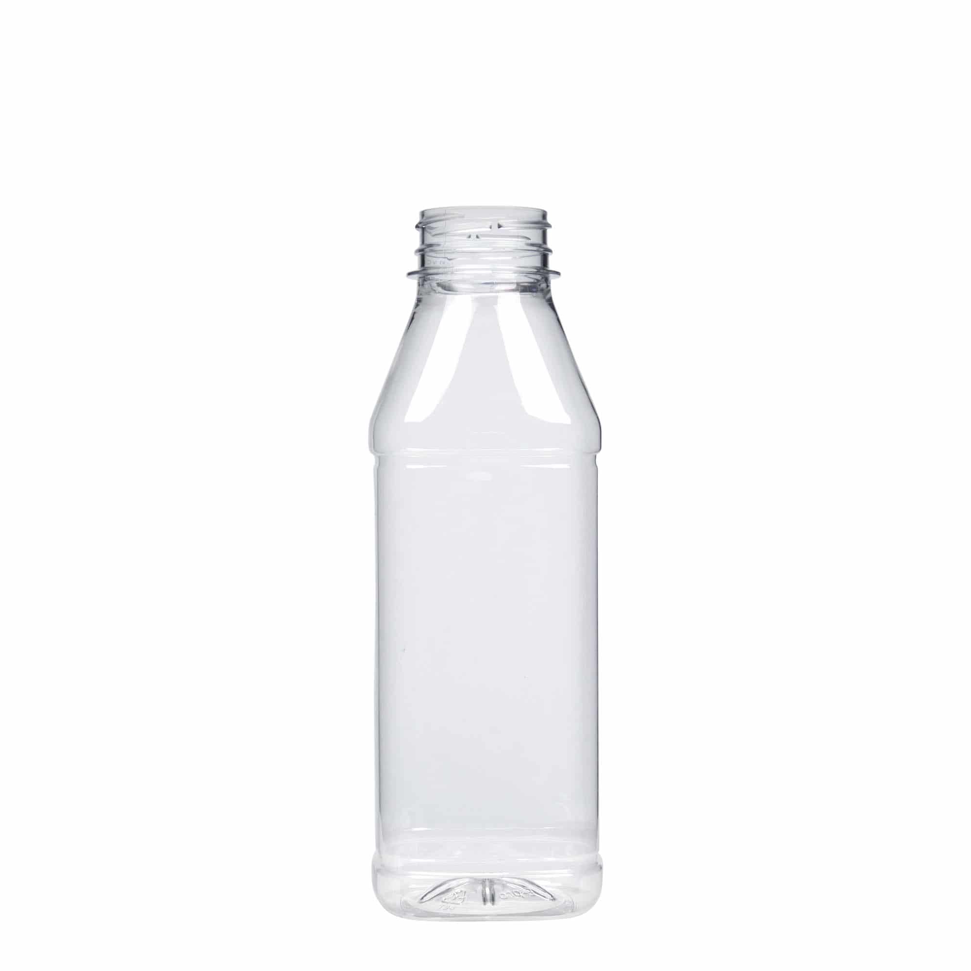 500 ml Bottiglia PET 'Milk and Juice Carré', quadrata, plastica, imboccatura: 38 mm