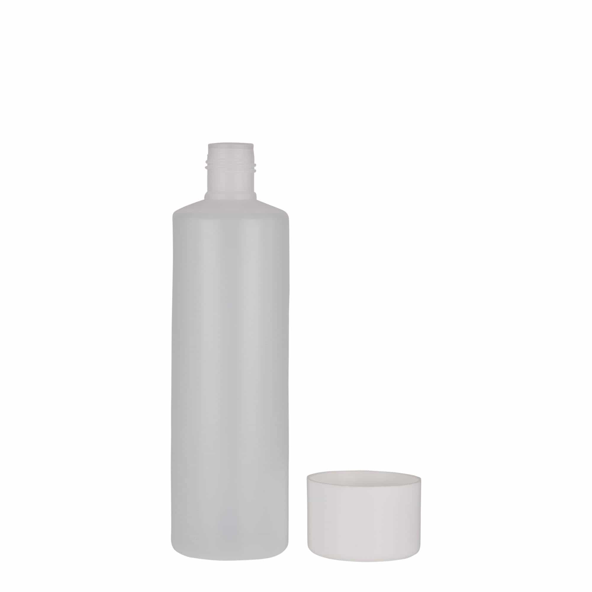 250 ml Bottiglia cilindrica, plastica PE, naturale, imboccatura: a vite