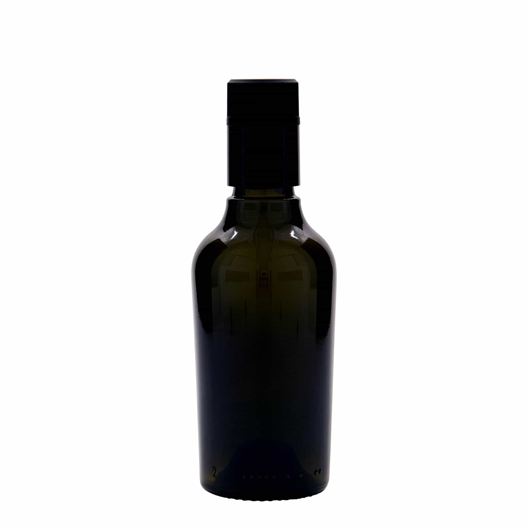 250 ml Bottiglia olio/aceto 'Oleum', vetro, verde antico, imboccatura: DOP