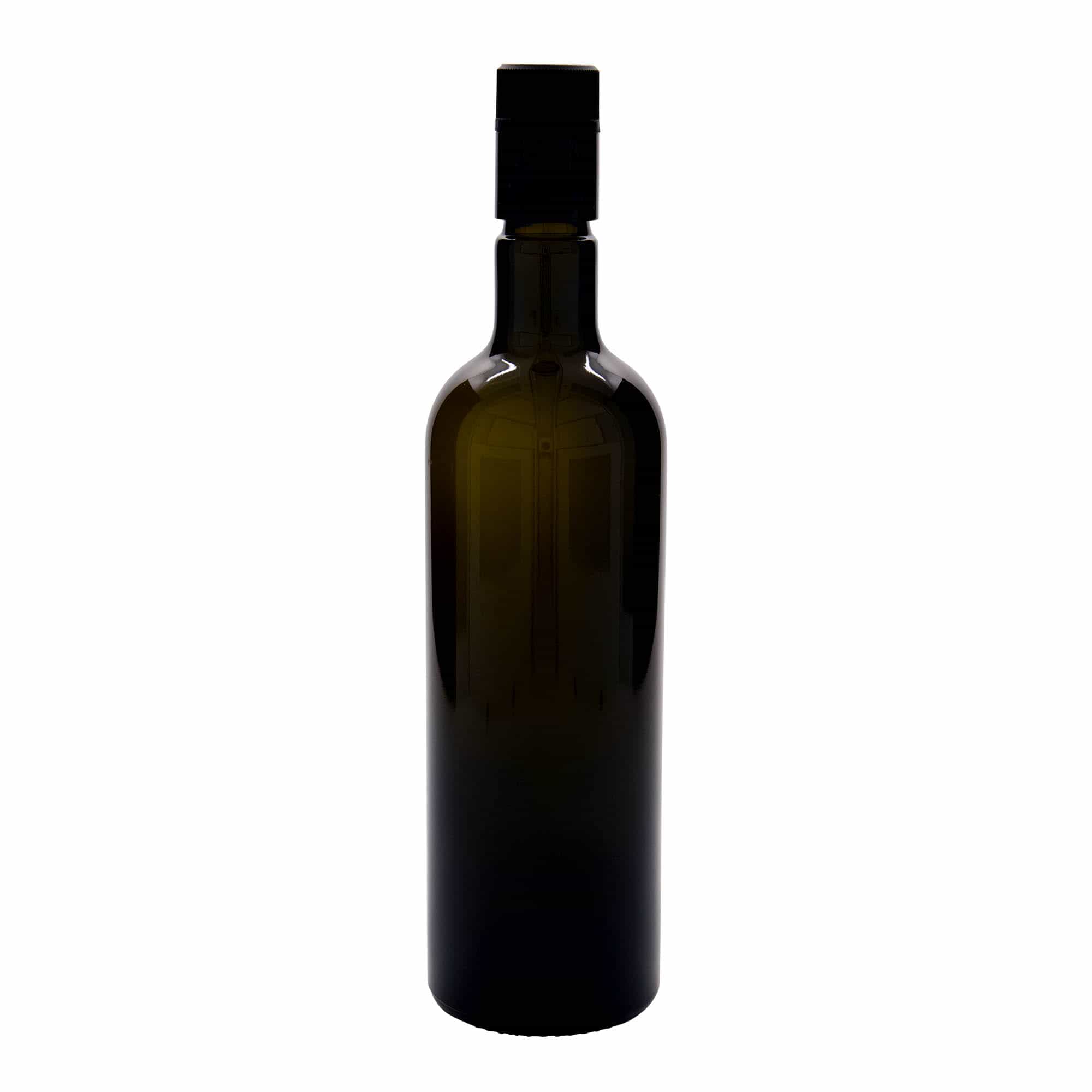 750 ml Bottiglia olio/aceto 'Willy New', vetro, verde antico, imboccatura: DOP