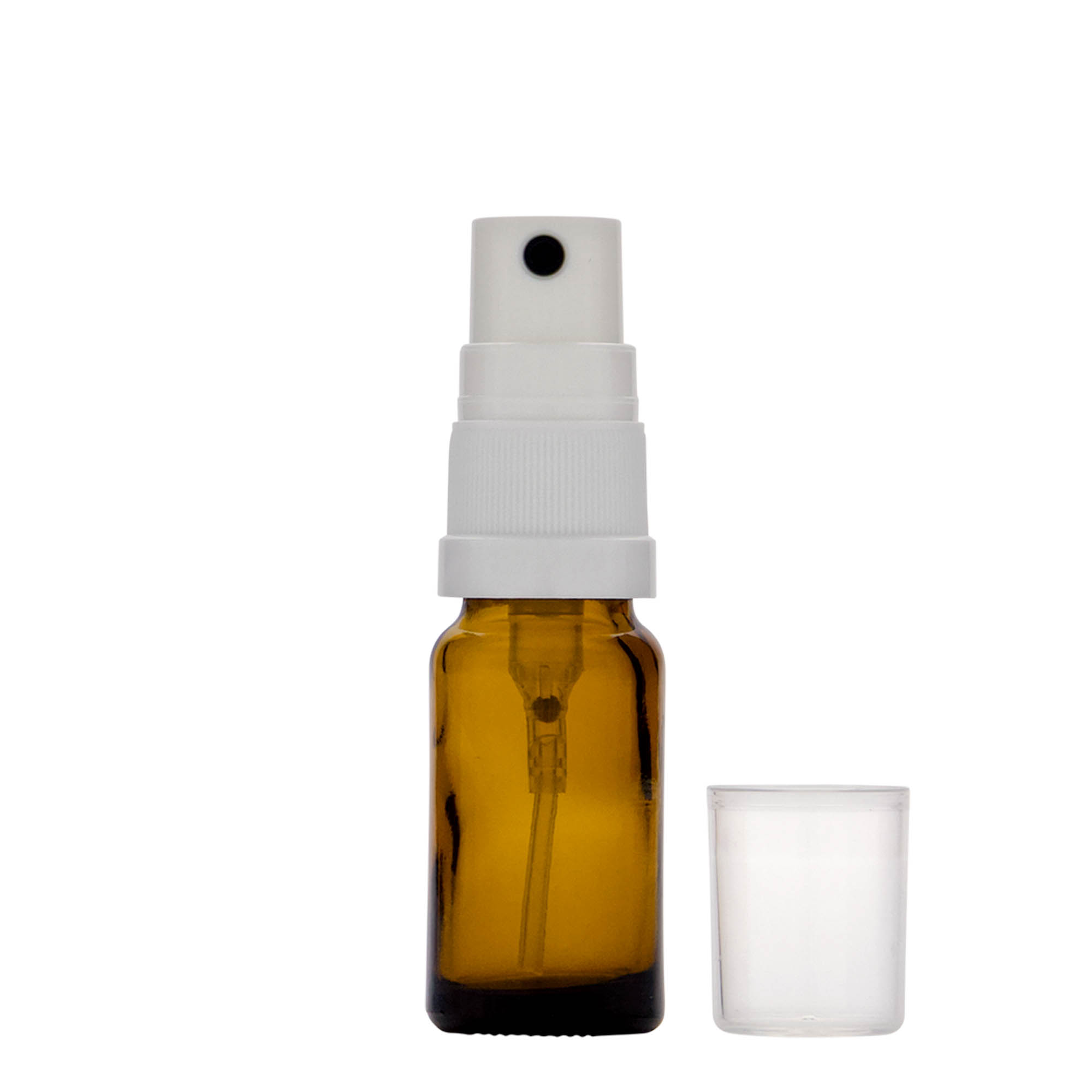 10 ml Flacone spray farmaceutico, vetro, marrone, imboccatura: DIN 18