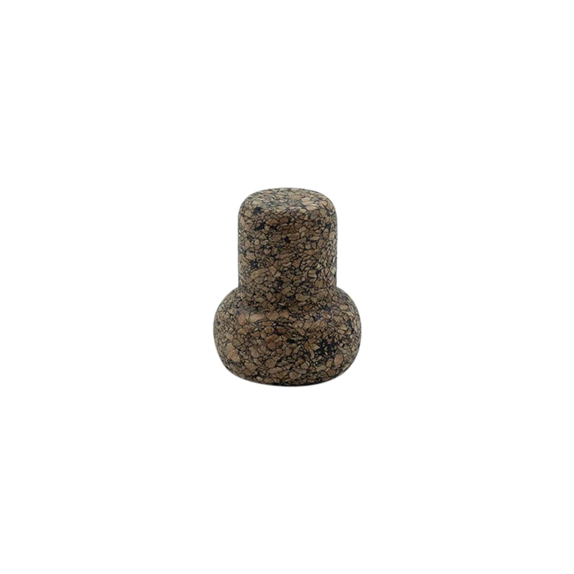 Tappo a fungo 'Barrel' 19,5 mm, Corkcoal, per imboccatura: fascetta