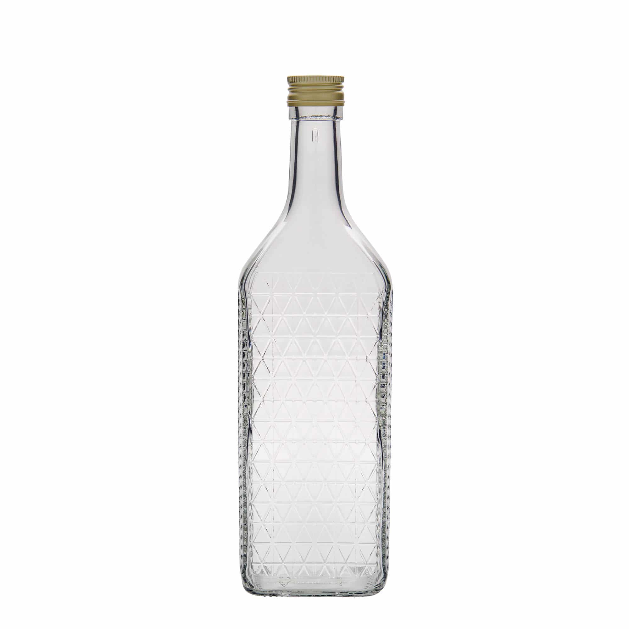 700 ml Bottiglia di vetro 'Caruso', rettangolare, imboccatura: PP 31,5