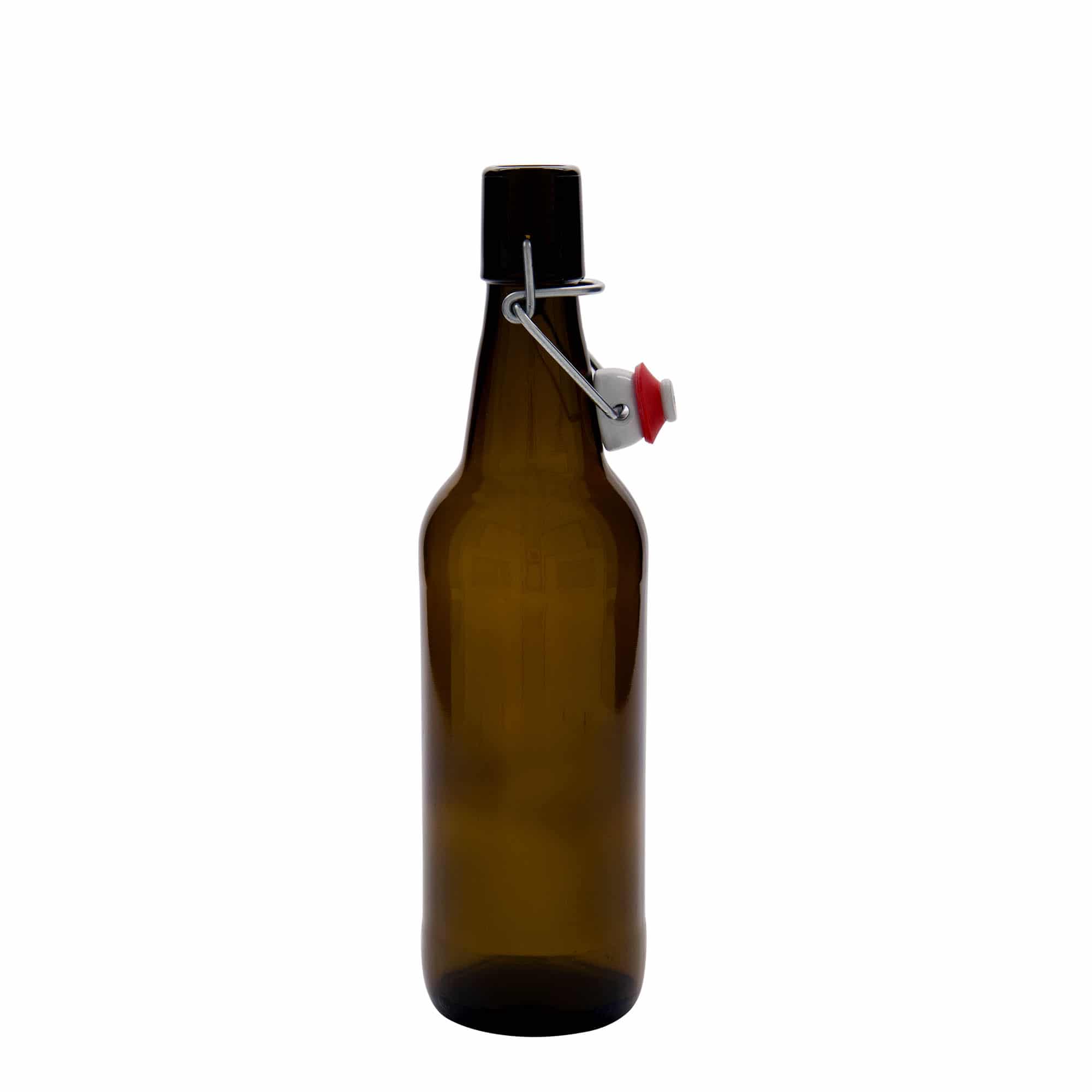 500 ml Bottiglia da birra, vetro, marrone, imboccatura: tappo meccanico