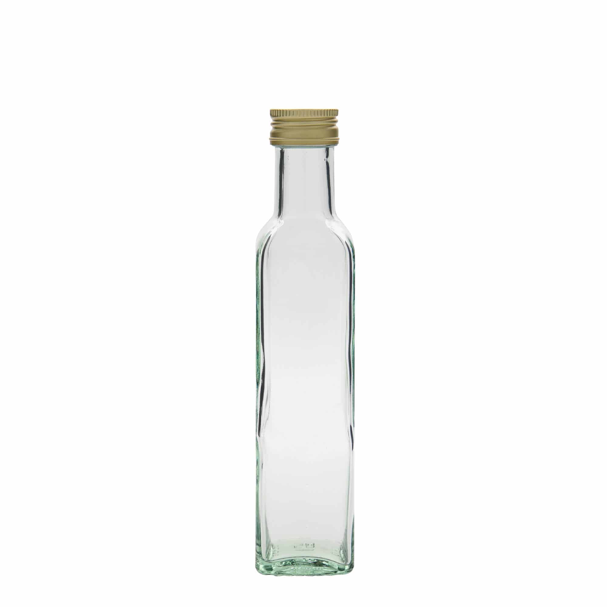 250 ml Bottiglia 'Marasca', vetro, quadrata, imboccatura: PP 31,5