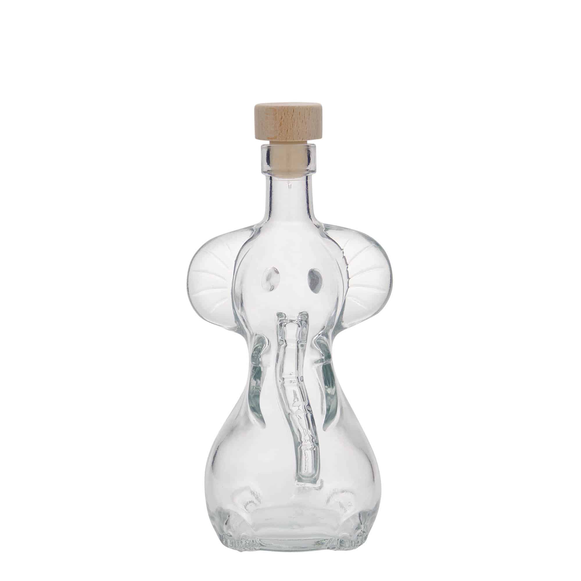 200 ml Bottiglia di vetro 'Elefante', imboccatura: fascetta