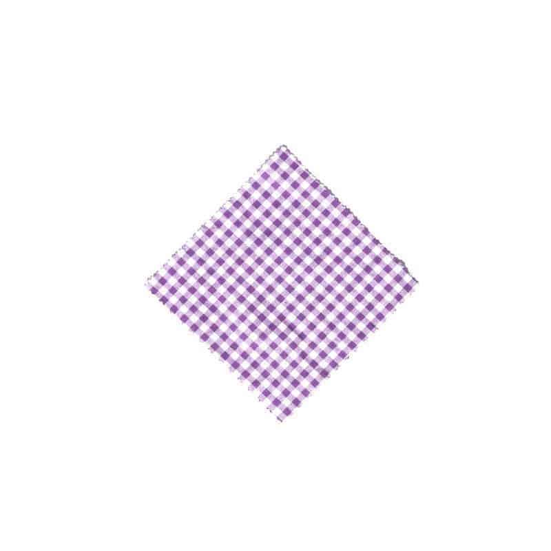 Copri vasetti in stoffa a quadretti 12x12, quadrati, tessuto, lilla, imboccatura: TO38-TO53