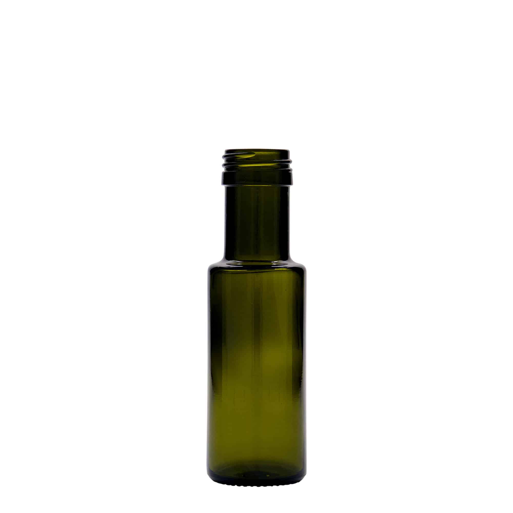 100 ml Bottiglia di vetro 'Dorica', verde antico, imboccatura: PP 31,5