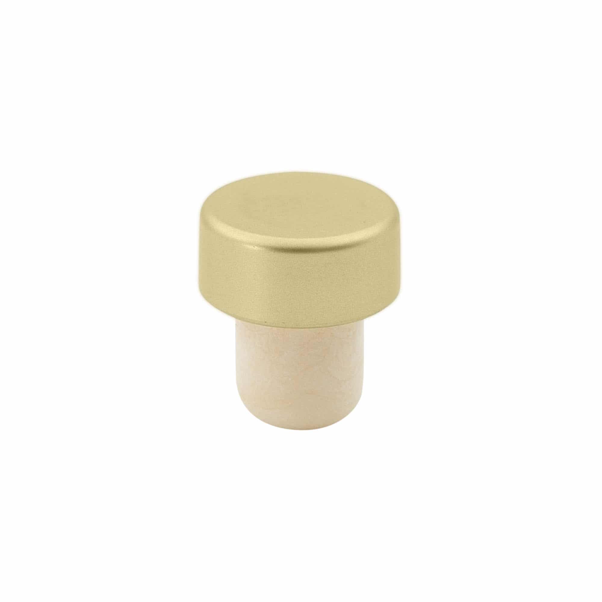 Tappo a fungo 19 mm, plastica, oro, per imboccatura: fascetta