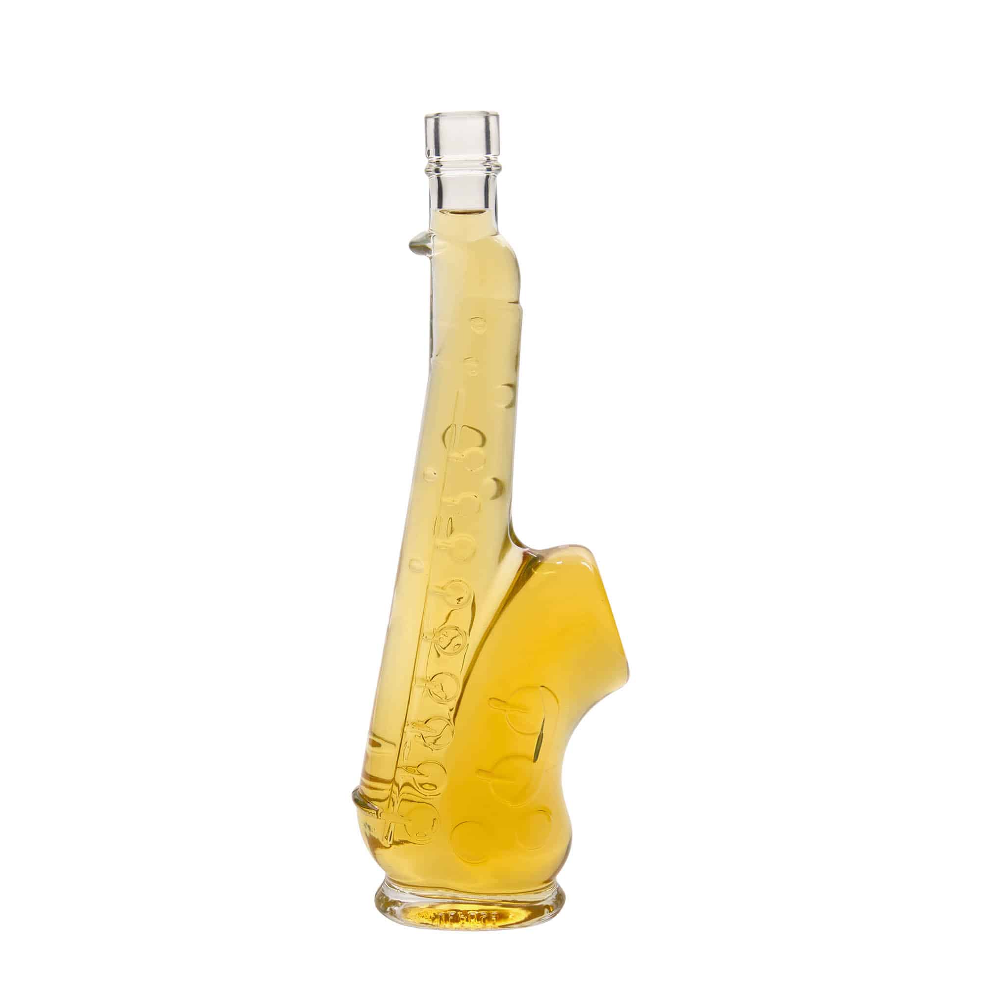 500 ml Bottiglia di vetro 'Sassofono', imboccatura: fascetta