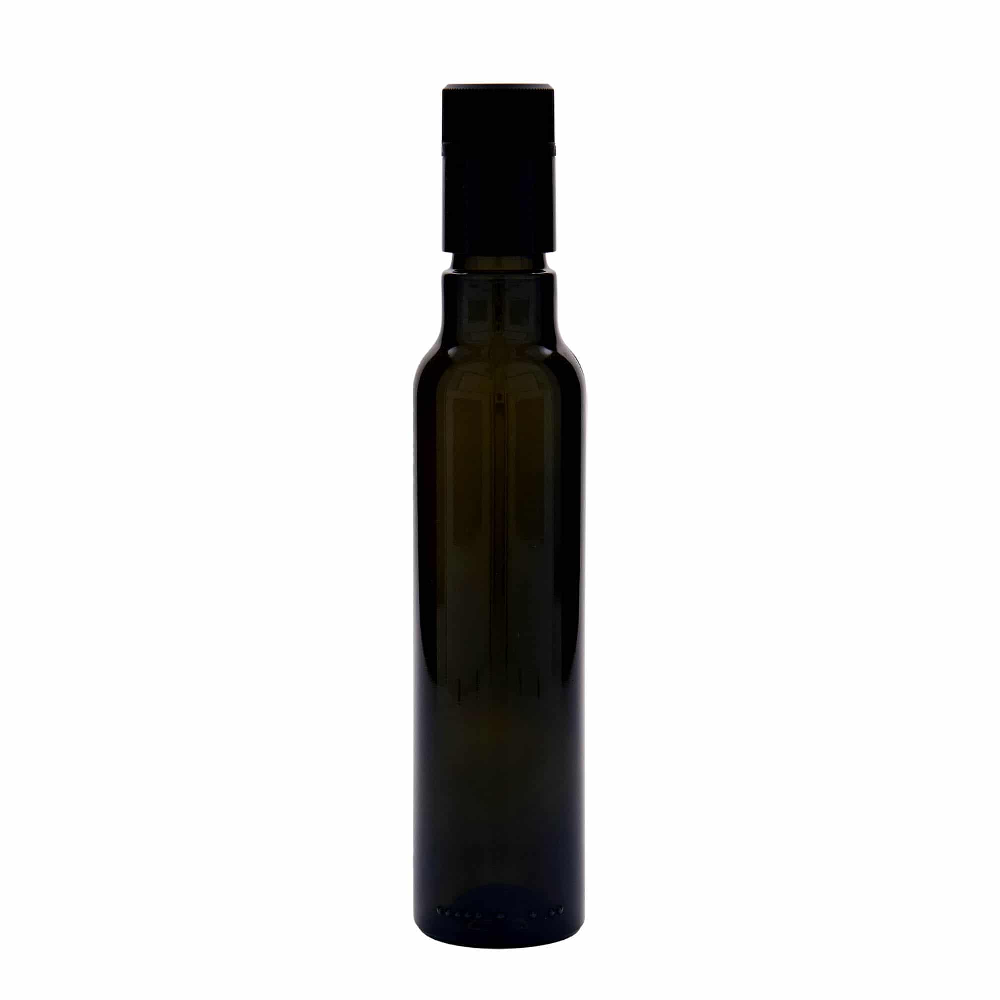 250 ml Bottiglia olio/aceto 'Willy New', vetro, verde antico, imboccatura: DOP