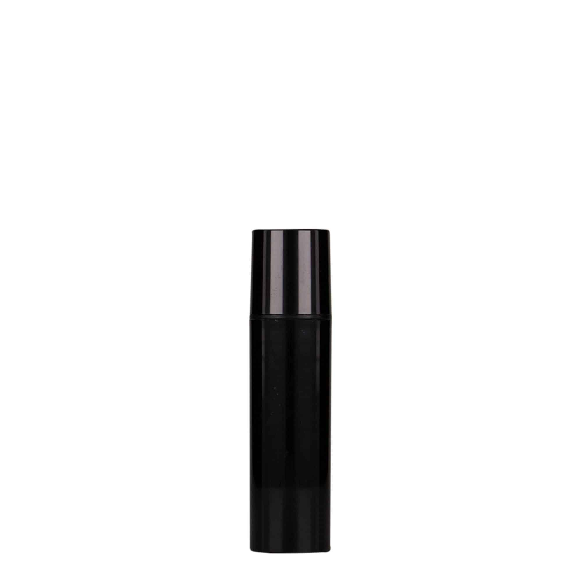 10 ml Flacone Airless 'Nano', plastica PP, nero