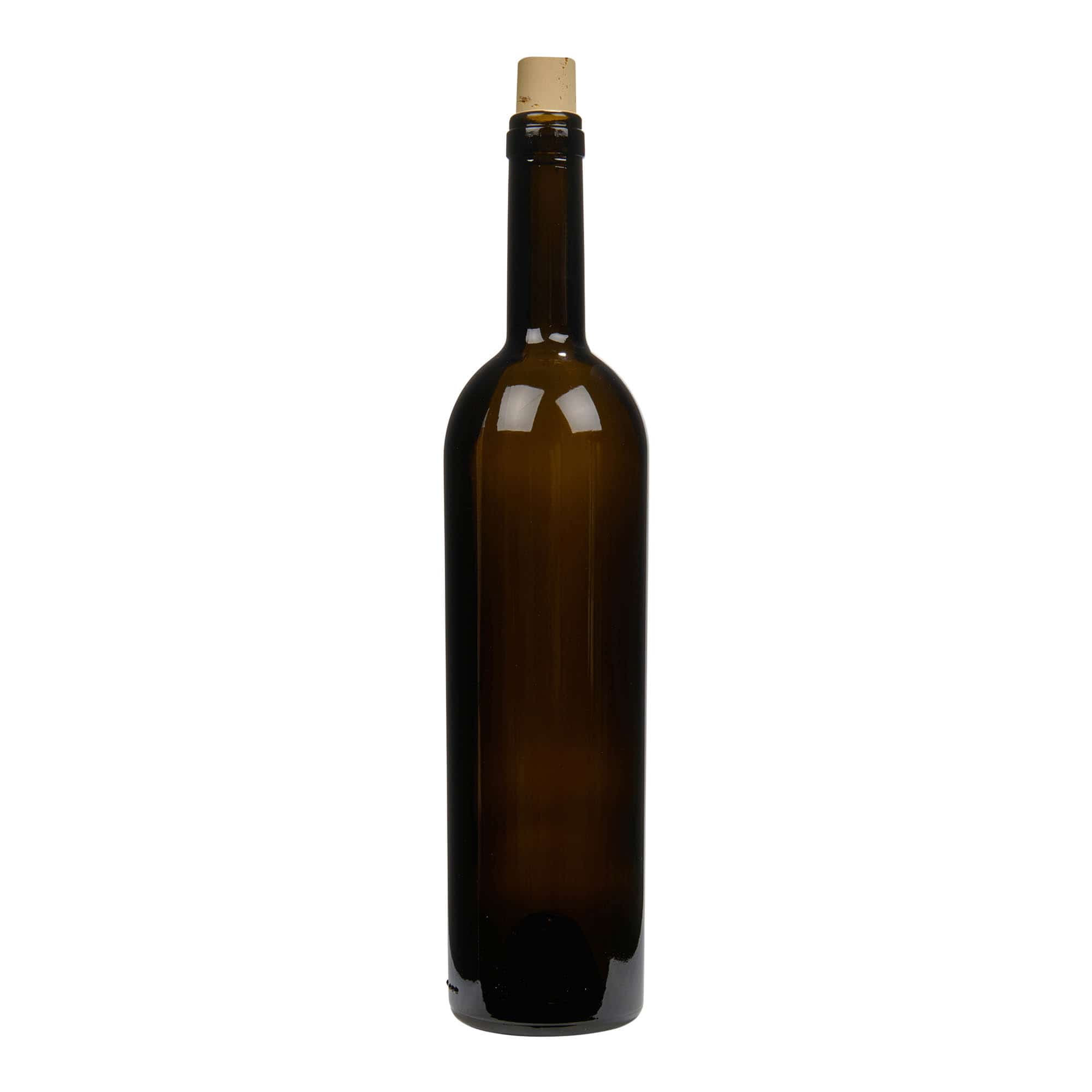 750 ml Bottiglia da vino 'Liberty', verde antico, imboccatura: fascetta