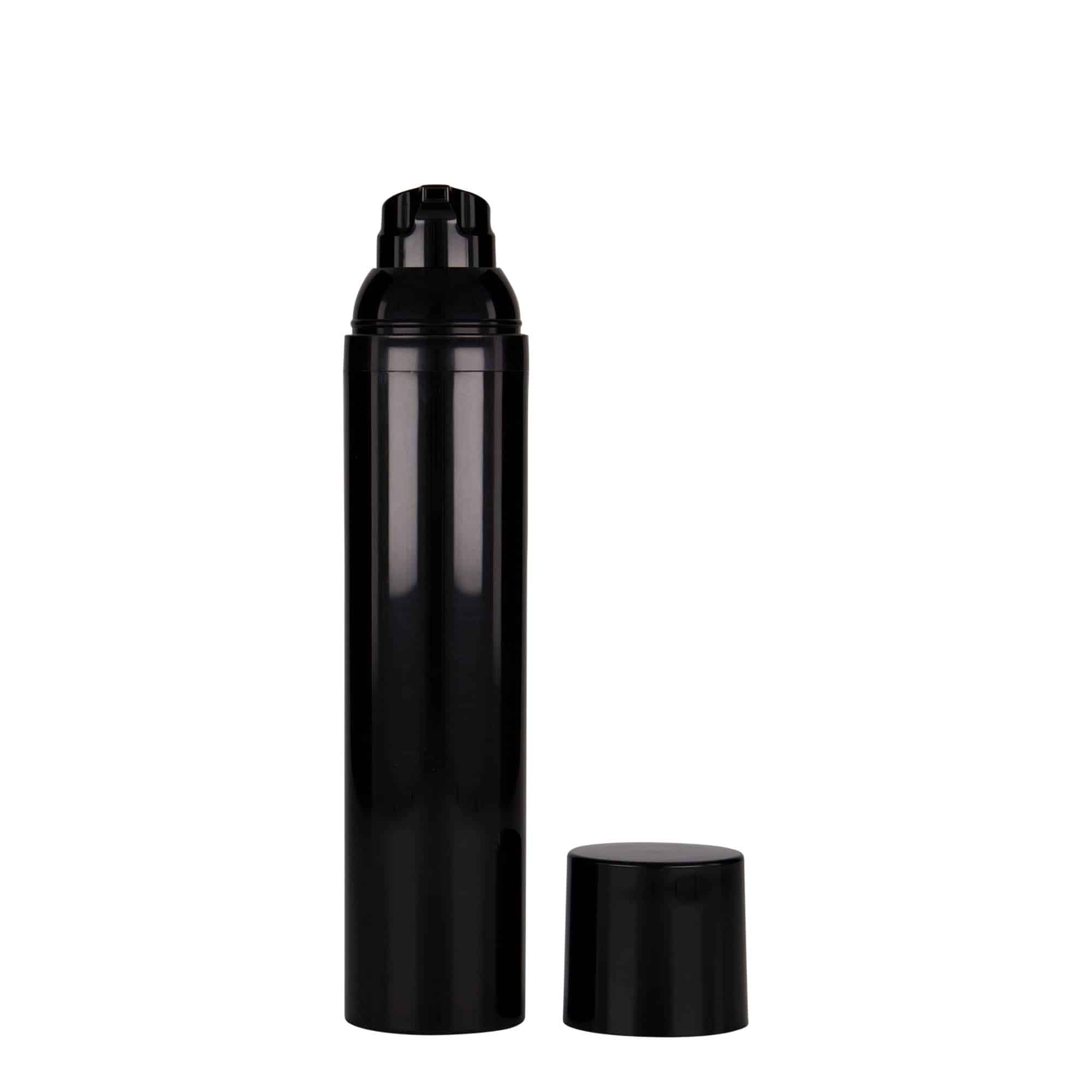 100 ml Flacone Airless 'Mezzo', plastica PP, nero