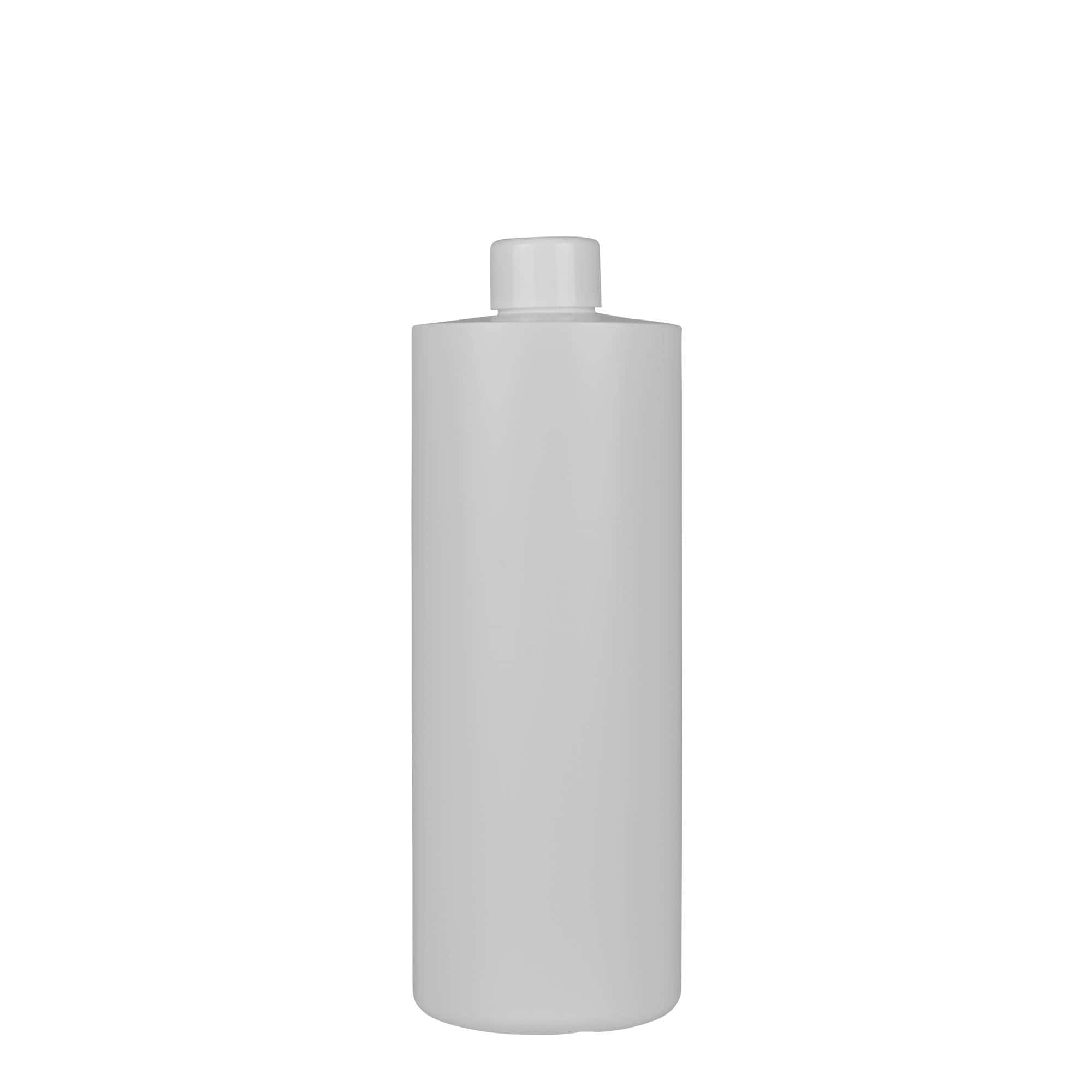 500 ml Flacone in plastica 'Pipe', Green HDPE, bianco, imboccatura: GPI 24/410