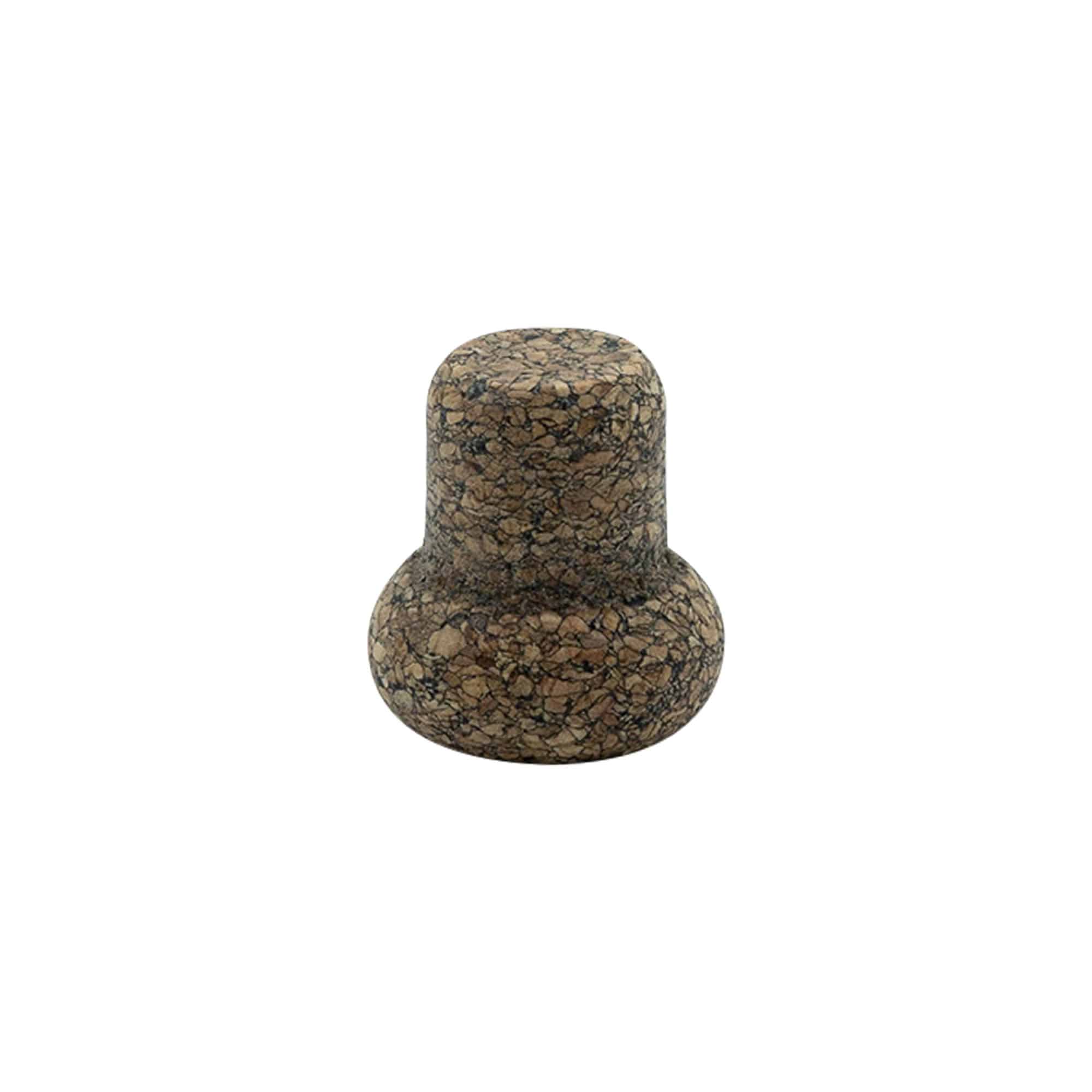 Tappo a fungo 'Barrel' 22,5 mm, Corkcoal, per imboccatura: fascetta