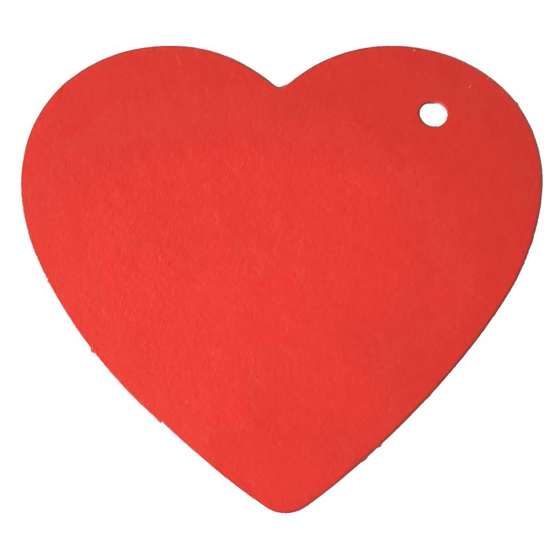 Cartellino da appendere Cuore, rosso