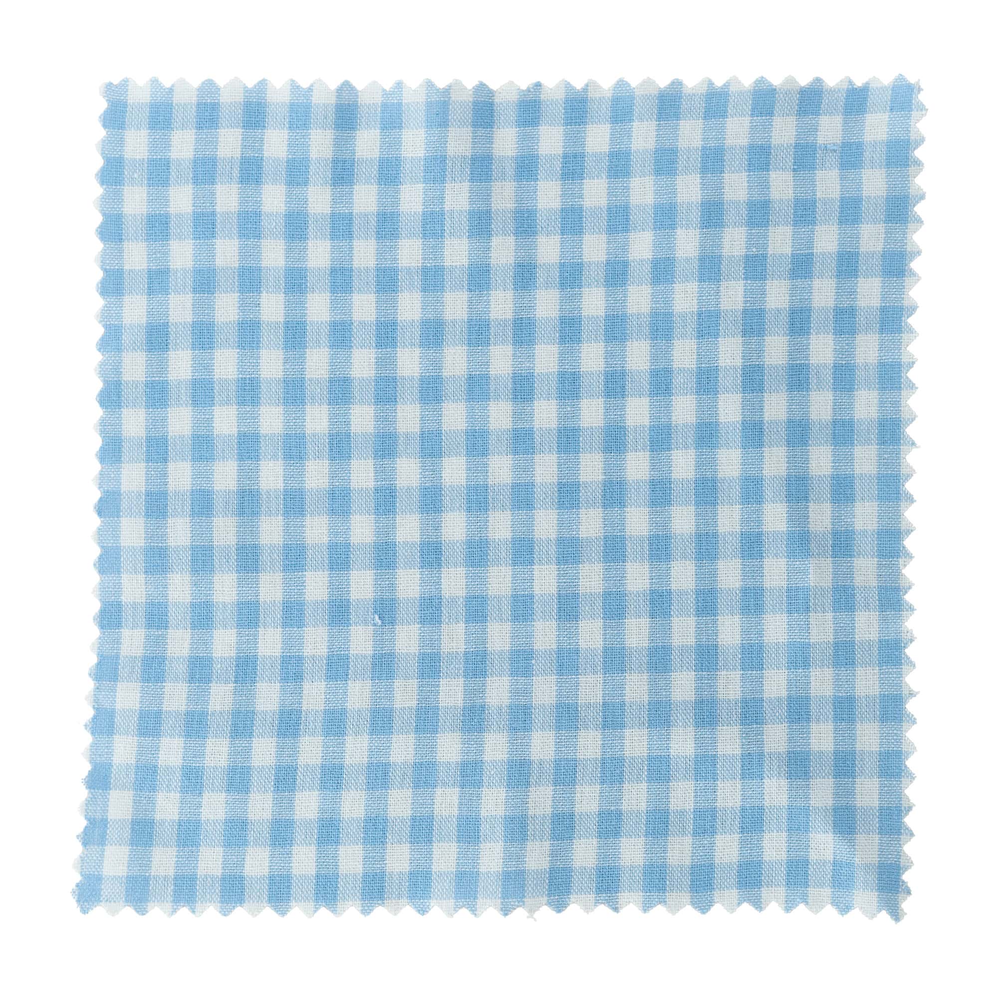 Copri vasetti in stoffa a quadretti 15x15, quadrati, tessuto, azzurro, imboccatura: TO58-TO82