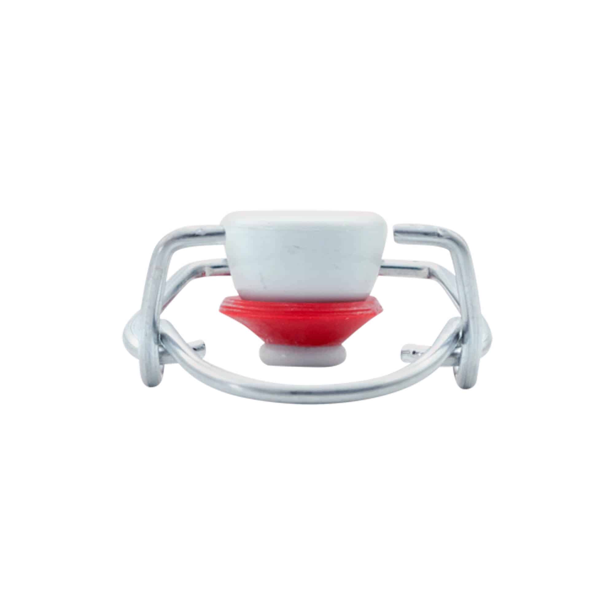 Tappo meccanico standard, plastica, rosso-bianco