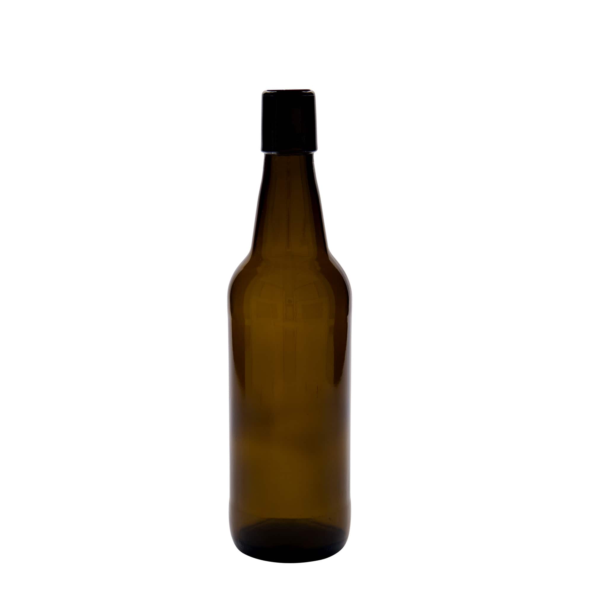 500 ml Bottiglia da birra, vetro, marrone, imboccatura: tappo meccanico