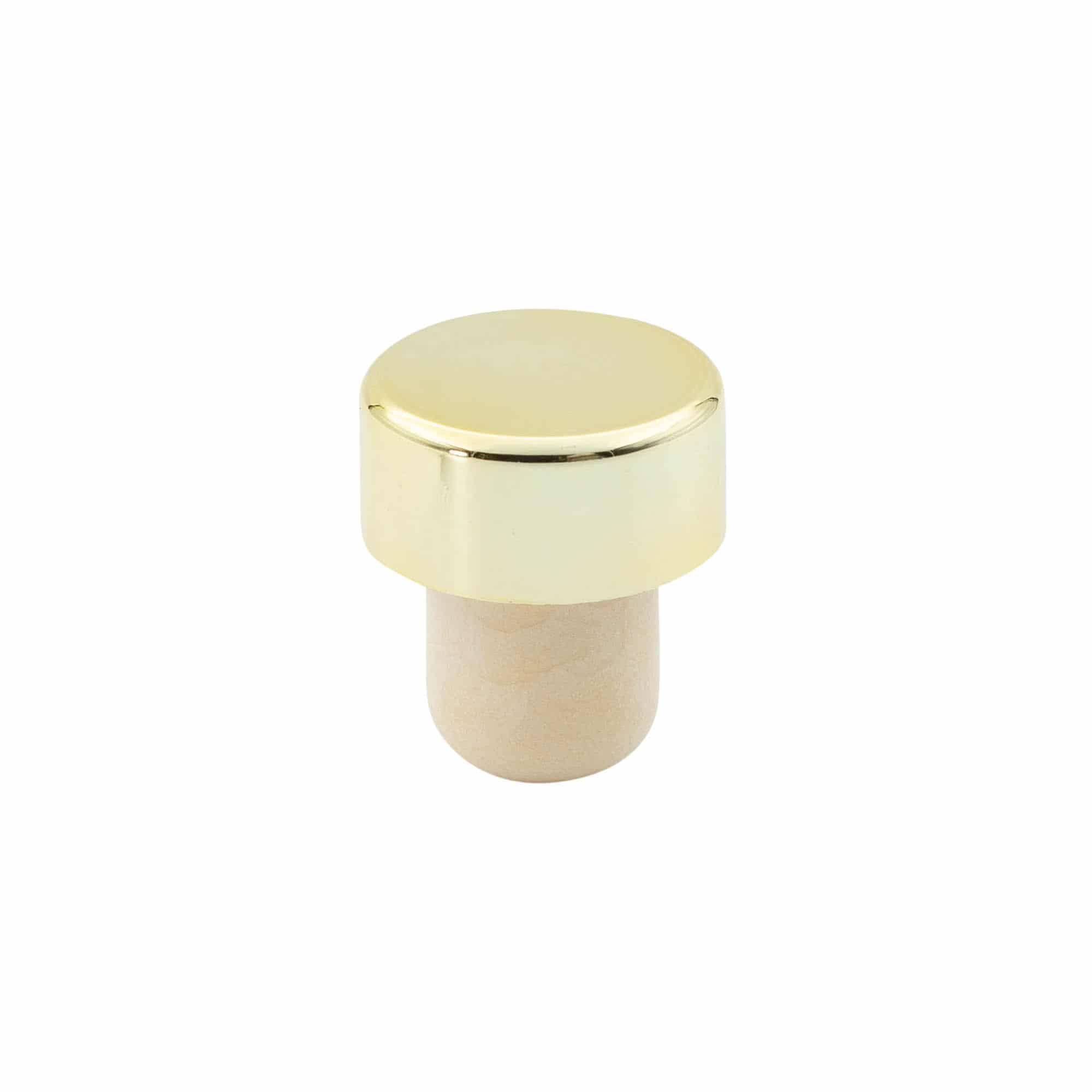 Tappo a fungo 19 mm, plastica, oro, per imboccatura: fascetta